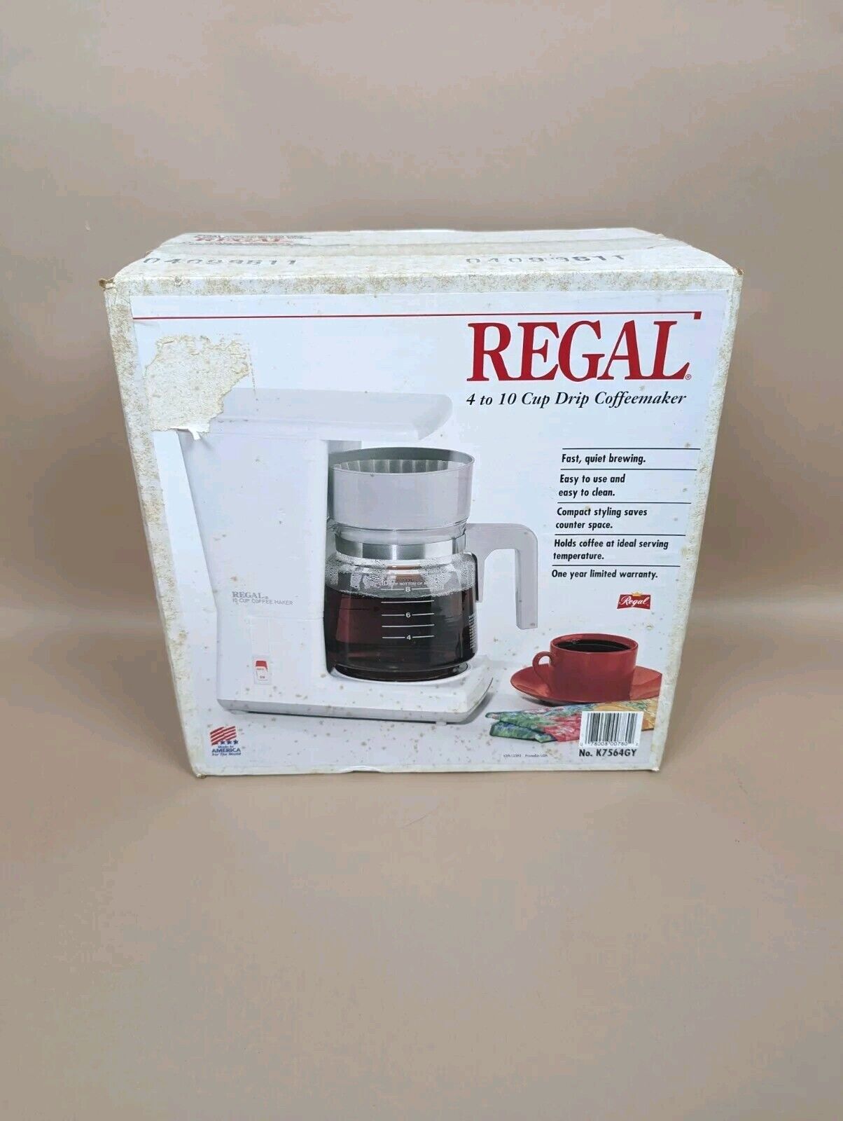 Vintage Regal 10 Cup Drip Coffee Maker White Made in USA NEW SEALED