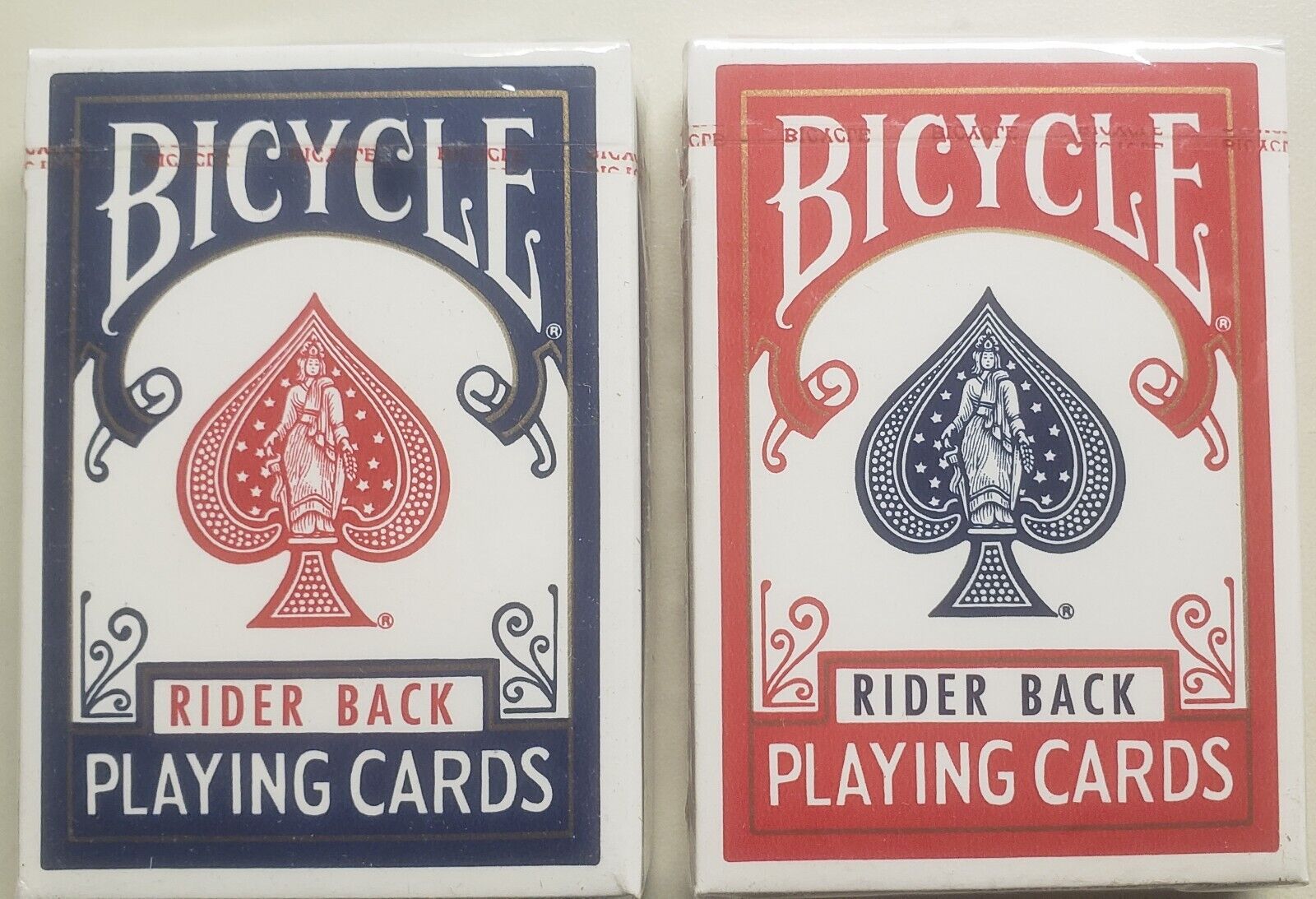 BICYCLE Rider Back - Two Decks  (Blue and Red)\
