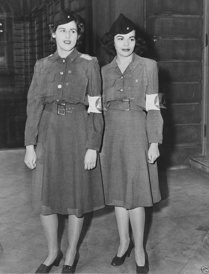 New WW2 World War II 8x10 Photo: American US AWVS Women in Uniform Caps 1941
