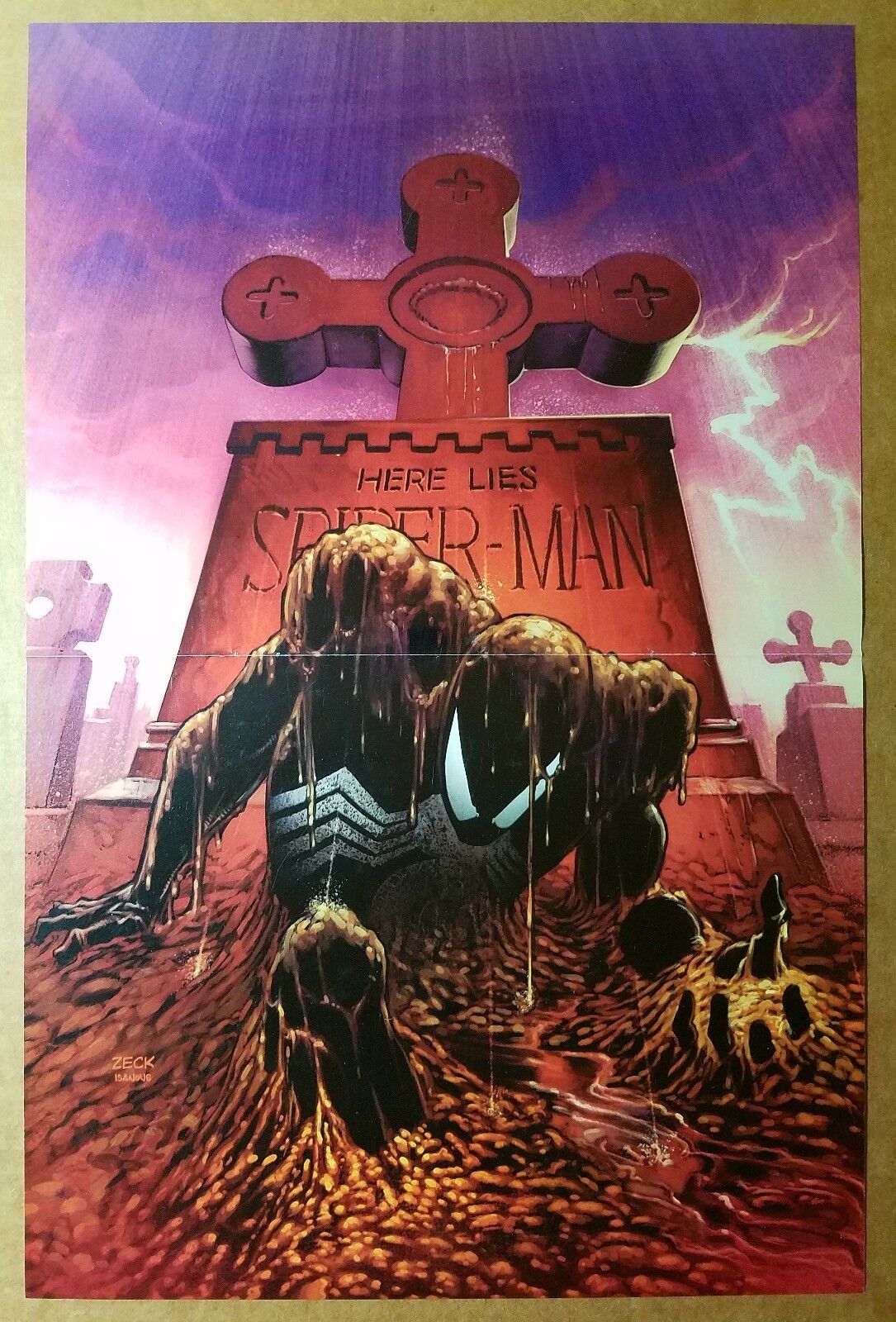 Here Lies Spider-Man Marvel Comics Poster by Mike Zeck