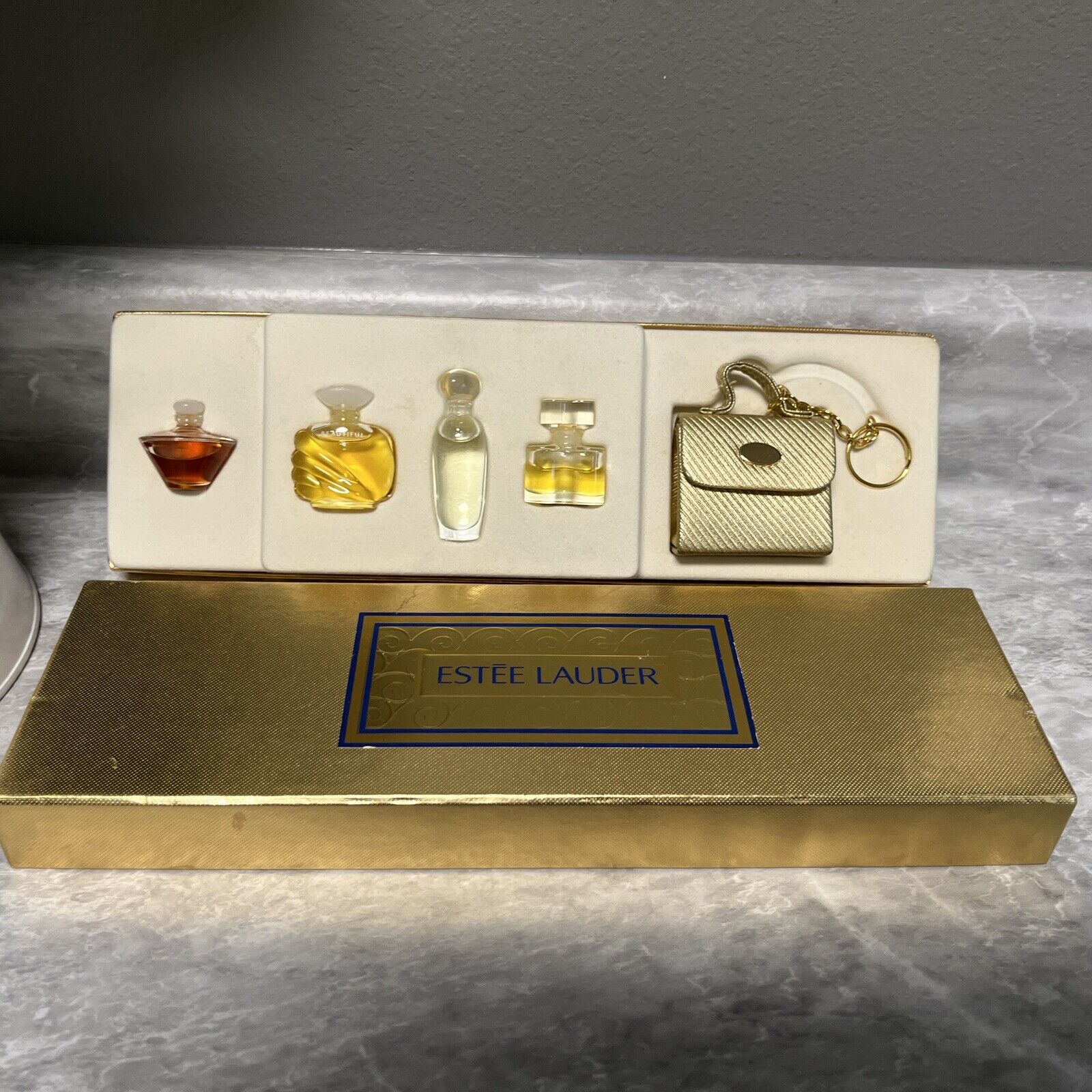 Vintage Estée Lauder Perfume Gift Set With Small Coin Purse 
