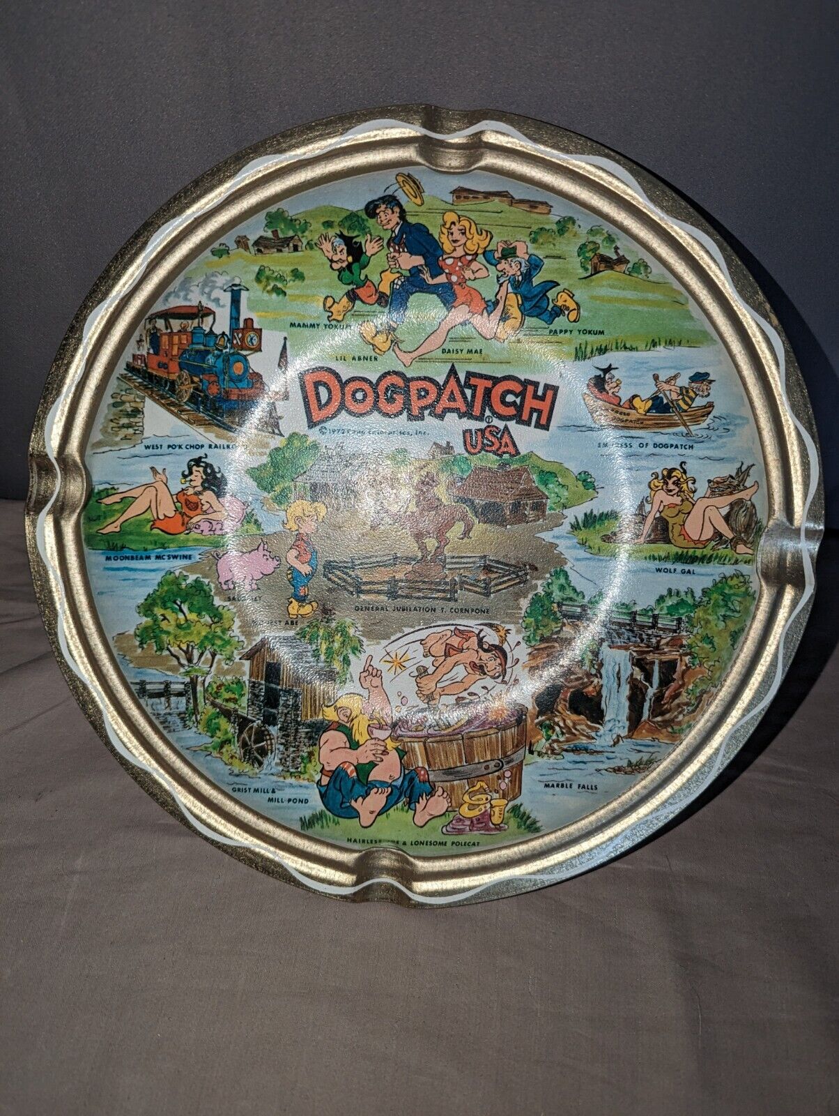 Vintage Dogpatch Ashtray Amusement Park Souvenir 1972 Capp Enterprise USA