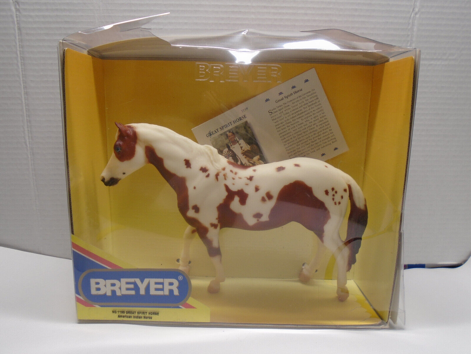 Breyer #1199 Great Spirit Horse American Indian New in Damaged Box Blue Eyes