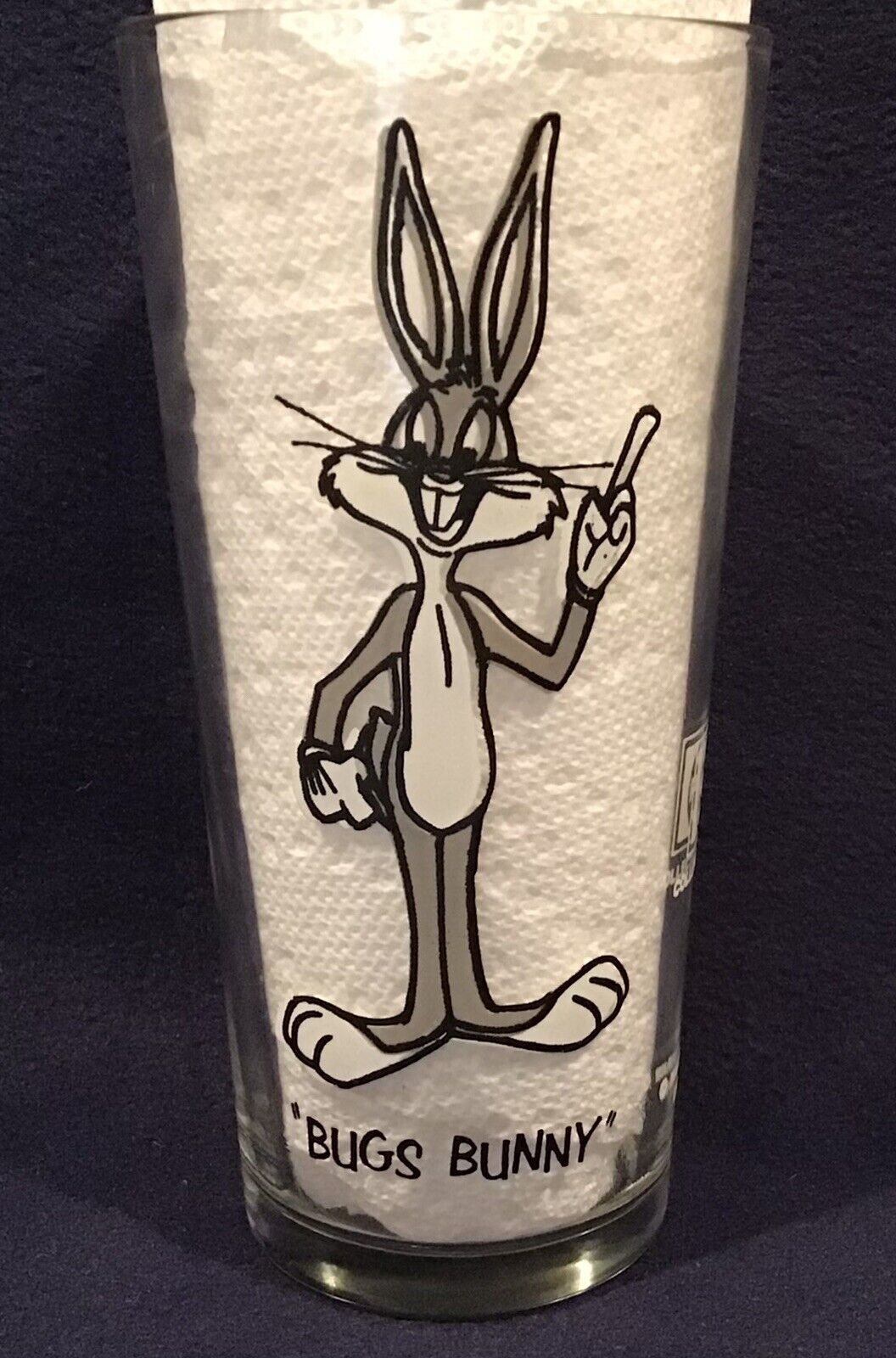 Vintage 1973 Looney Tunes BUGS BUNNY Warner Bros Pepsi Collector Series Glass