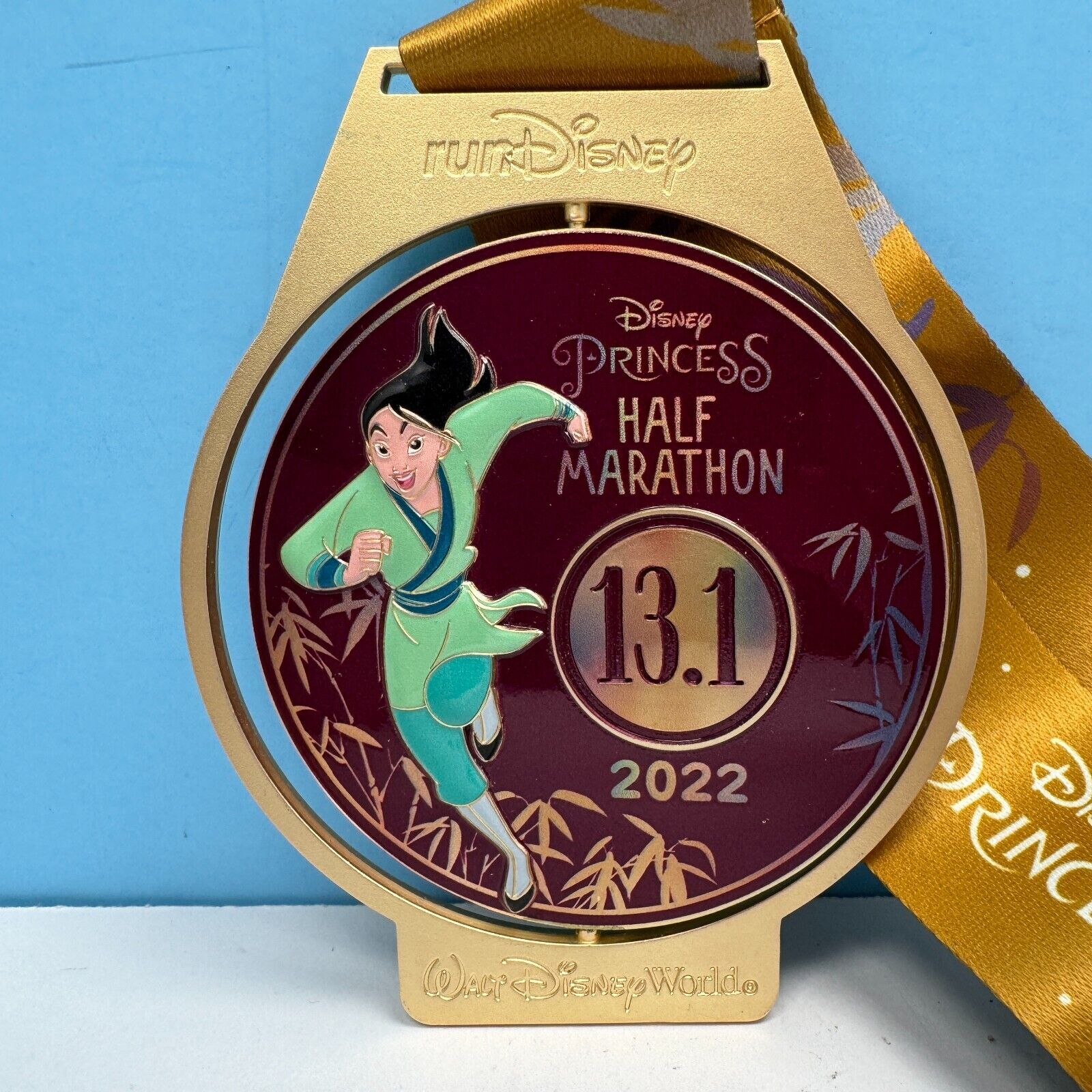 Walt Disney World 2022 RunDisney Princess Half Marathon Weekend Mulan 5k Medal