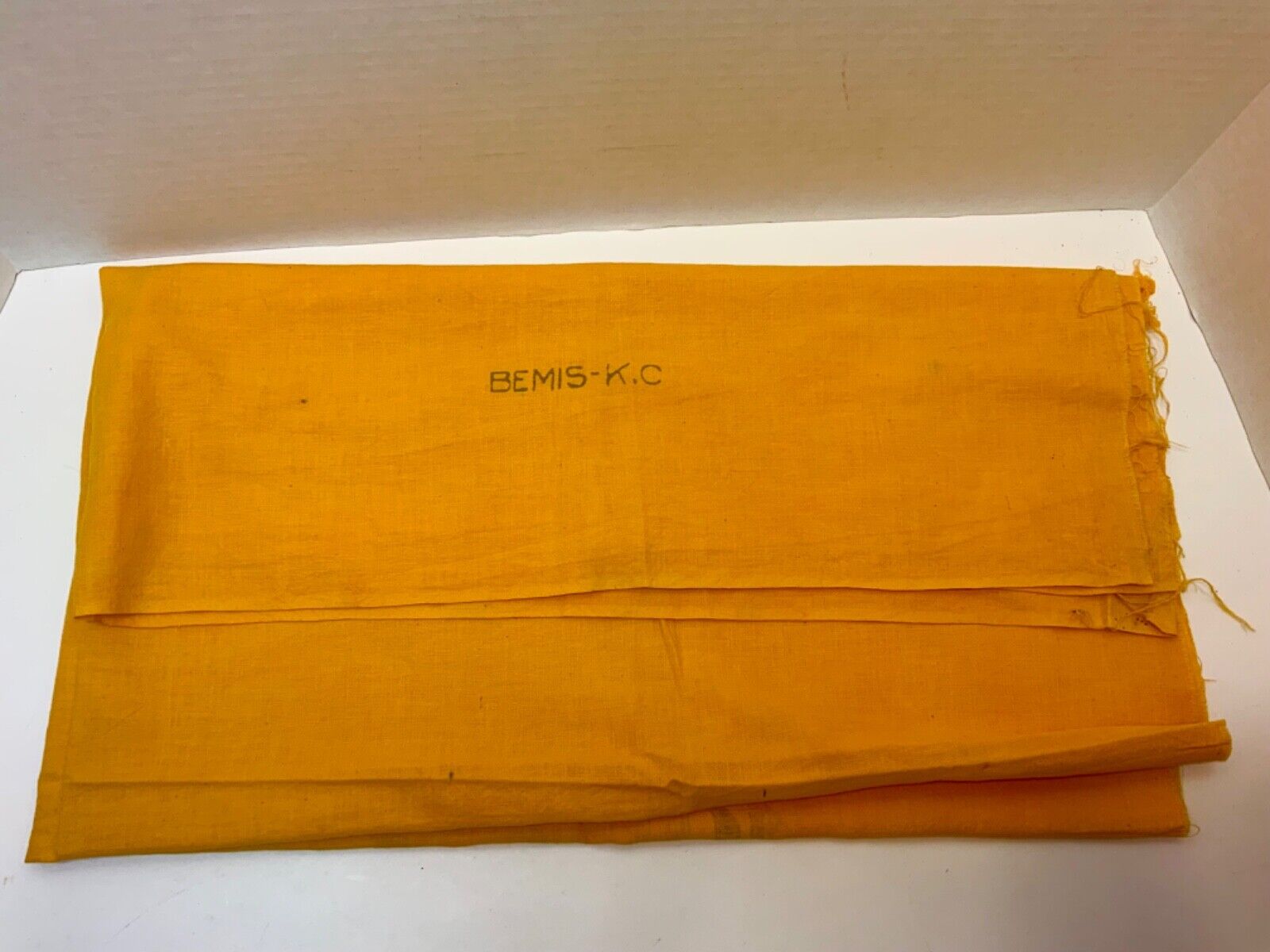Vintage Bemis- KC Grain Sack Orange Color