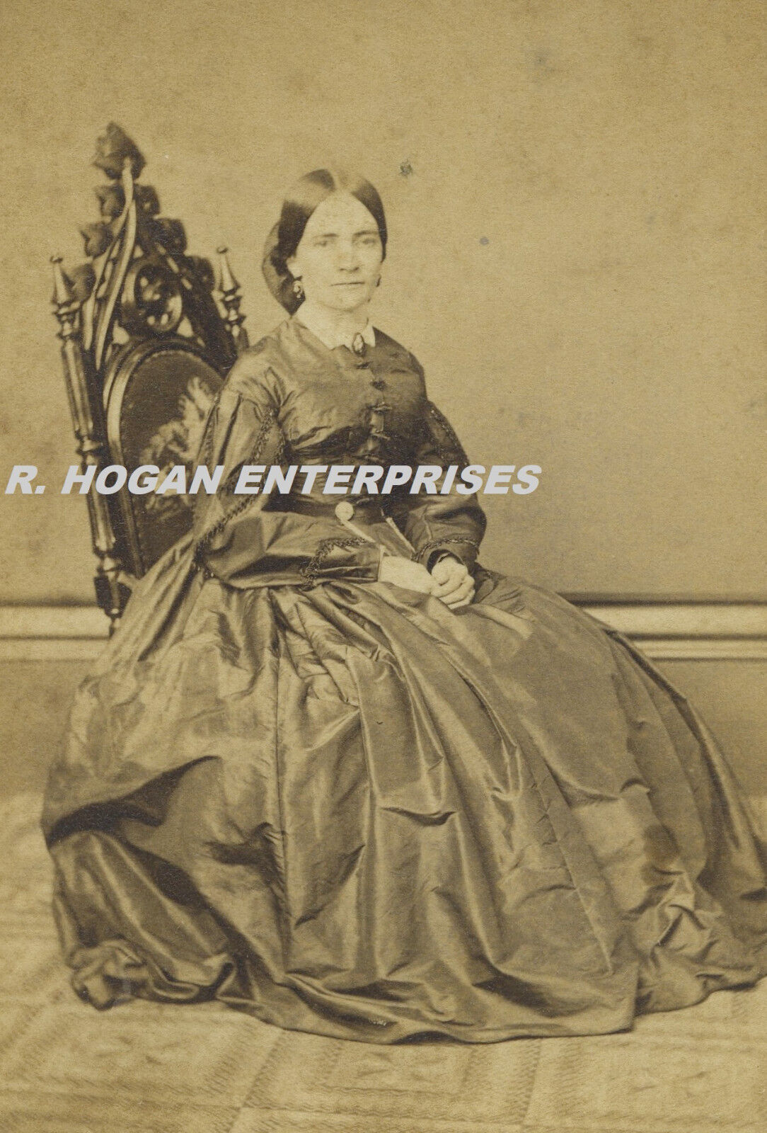 Vintage 1862 LADY REVENUE STAMP LEXINGTON KENTUCKY MAGNOLIA STUDIO CDV PHOTO N3D