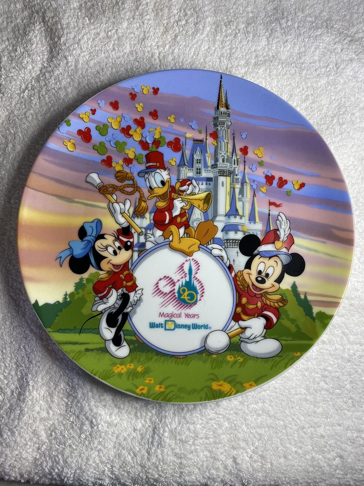 Vintage Walt Disney World 20th ANNIVERSARY PLATE • STRIKE UP THE BAND • 1991