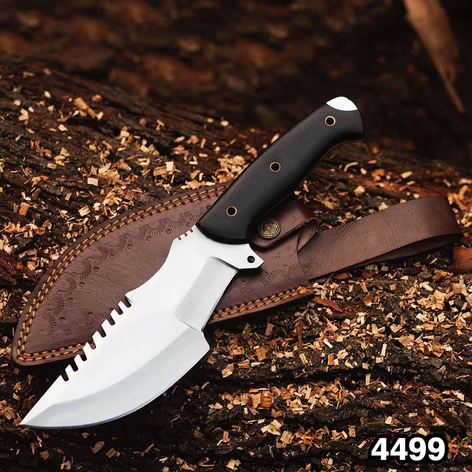 Custom handmade 1095 steel hunting skinning Tracker knife Survival bowie Tom