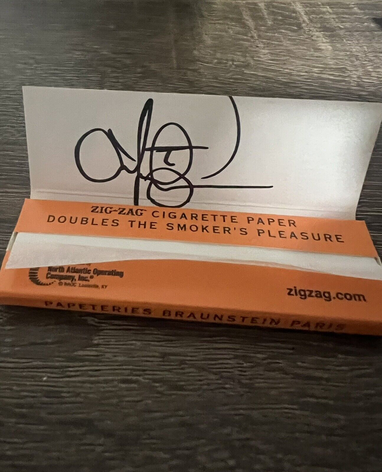 Zig Zag Rolling Papers Signed/Autographed By Afroman