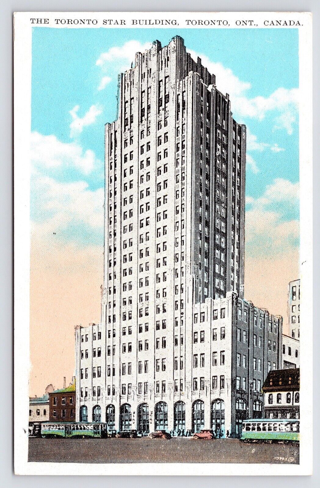 1920s~Toronto Star Newspaper Building~Art Deco~Ontario Canada~Vintage Postcard