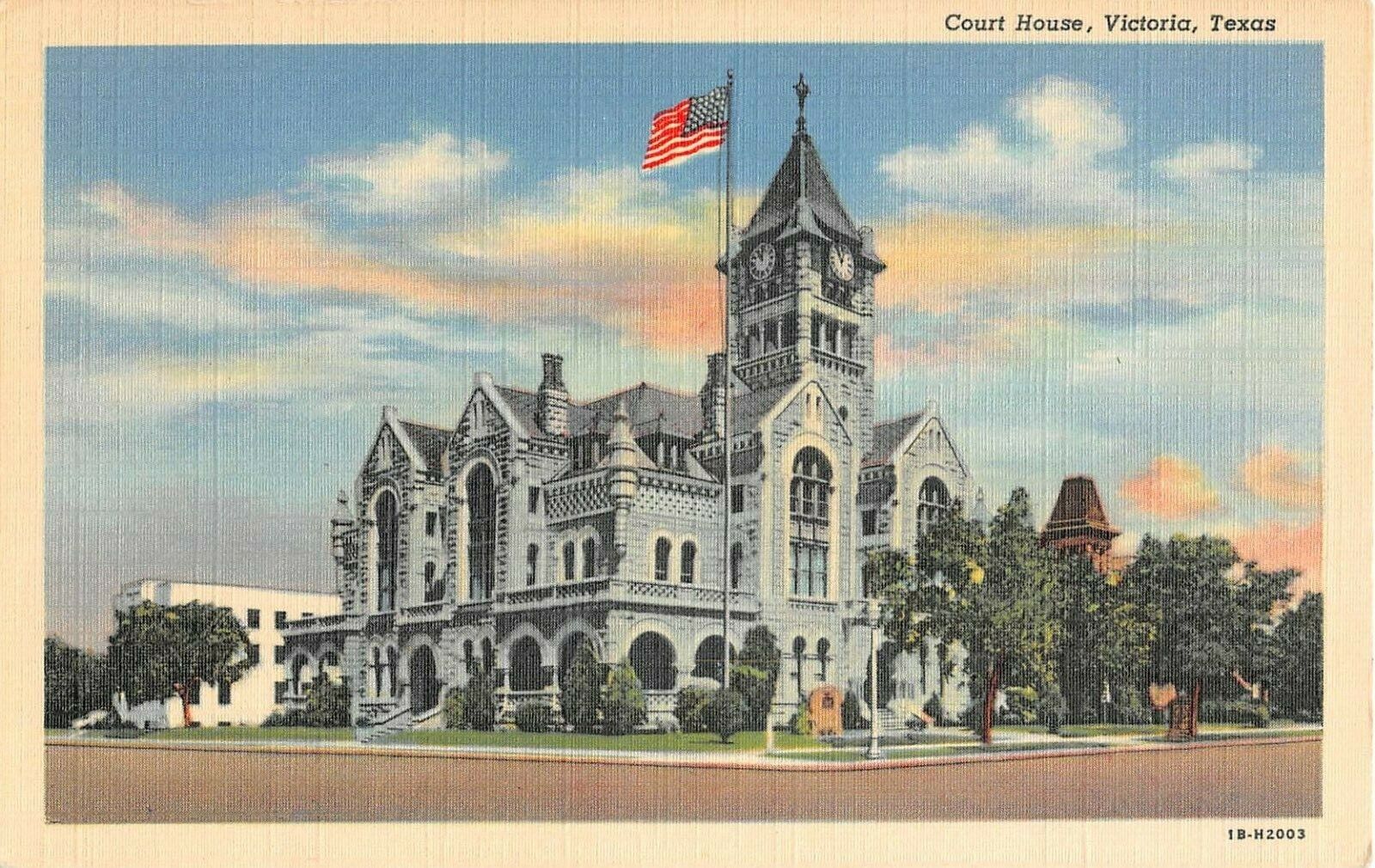 c.1940 Court House Victoria TX post card