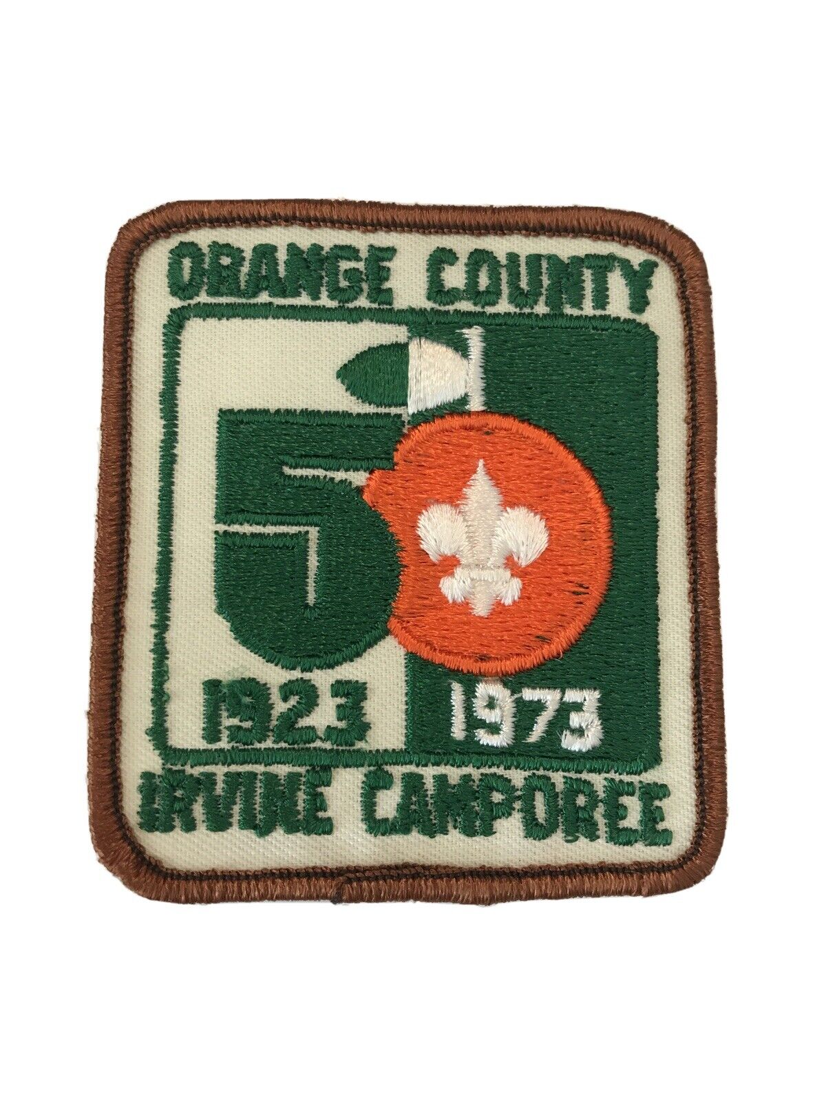 1973 BSA ORANGE COUNTY IRVINE CAMPOREE 1923-1973 50TH. ANNIVERSARY PATCH