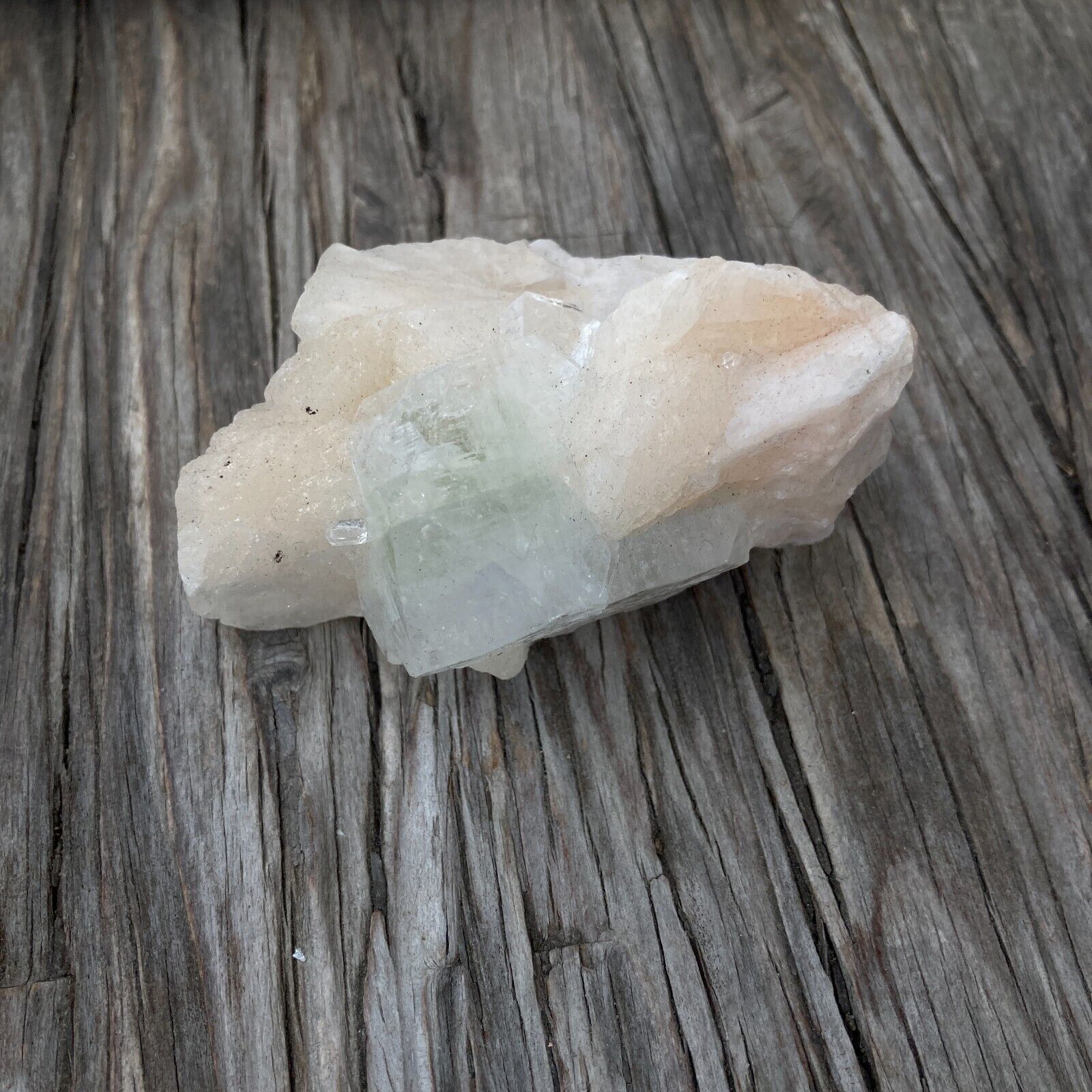 Raw Apophyllite Stilbite Crystal Rock