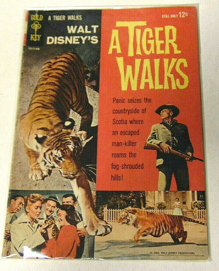 Walt Disney\'s A Tiger Walks VG 1964 Gold Key Movie Comic Brian Keith