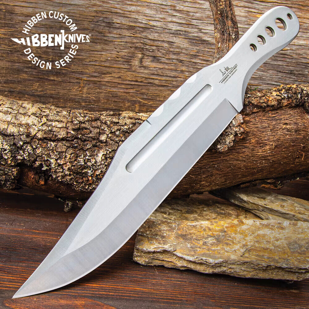 Hibben III Huge Throwing Knife Hunter Bowie Fixed Blade Full Tang GH5107 15\