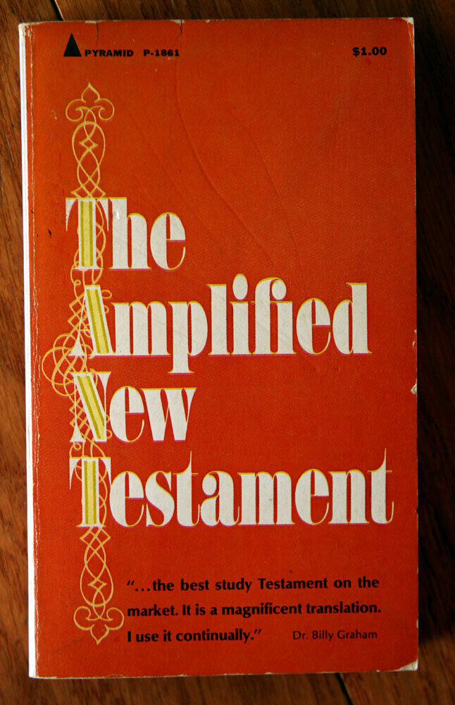 The Amplified New Testament 1968 Pyramid Paperback Billy Graham Christian Bible