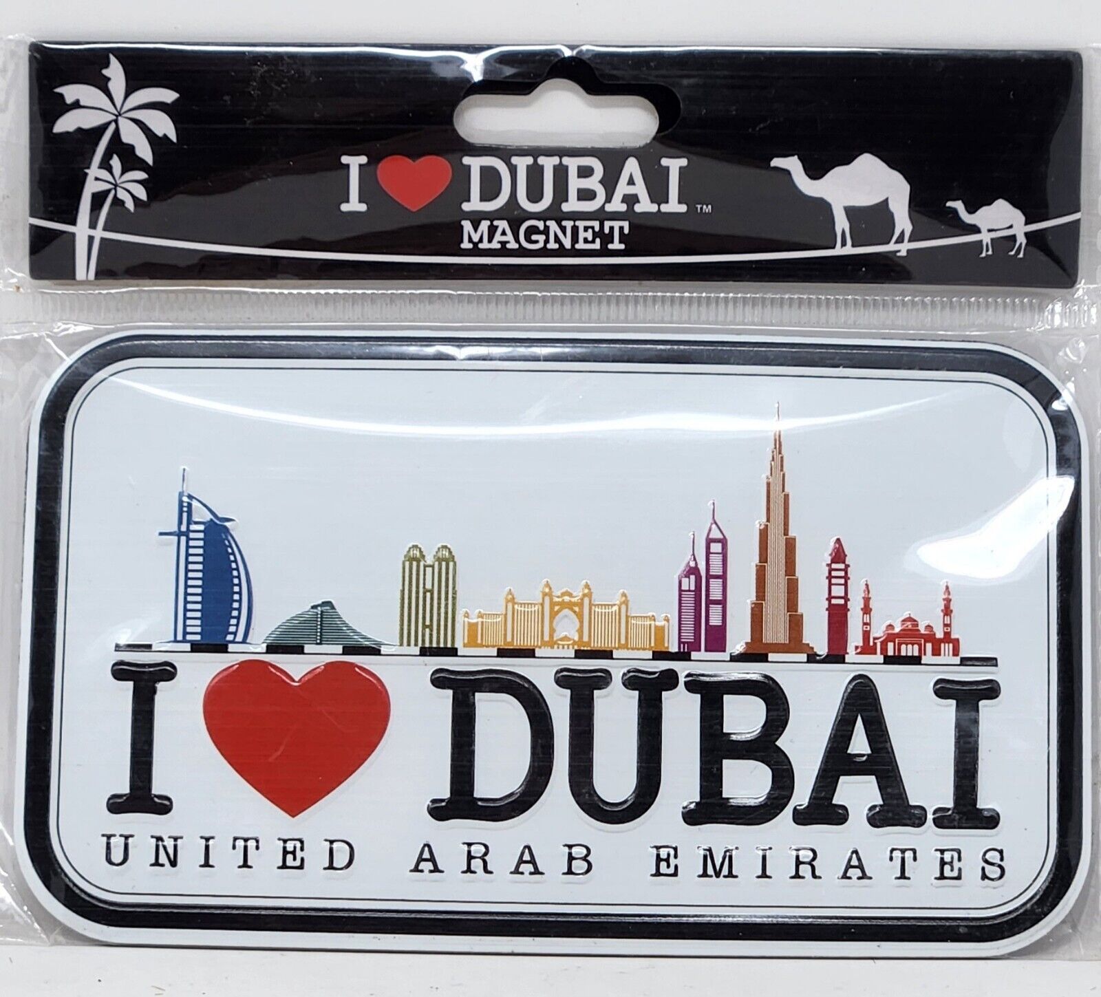 I Love Dubai Magnet United Arab Emirates Refrigerator Magnet Foreign Purchase