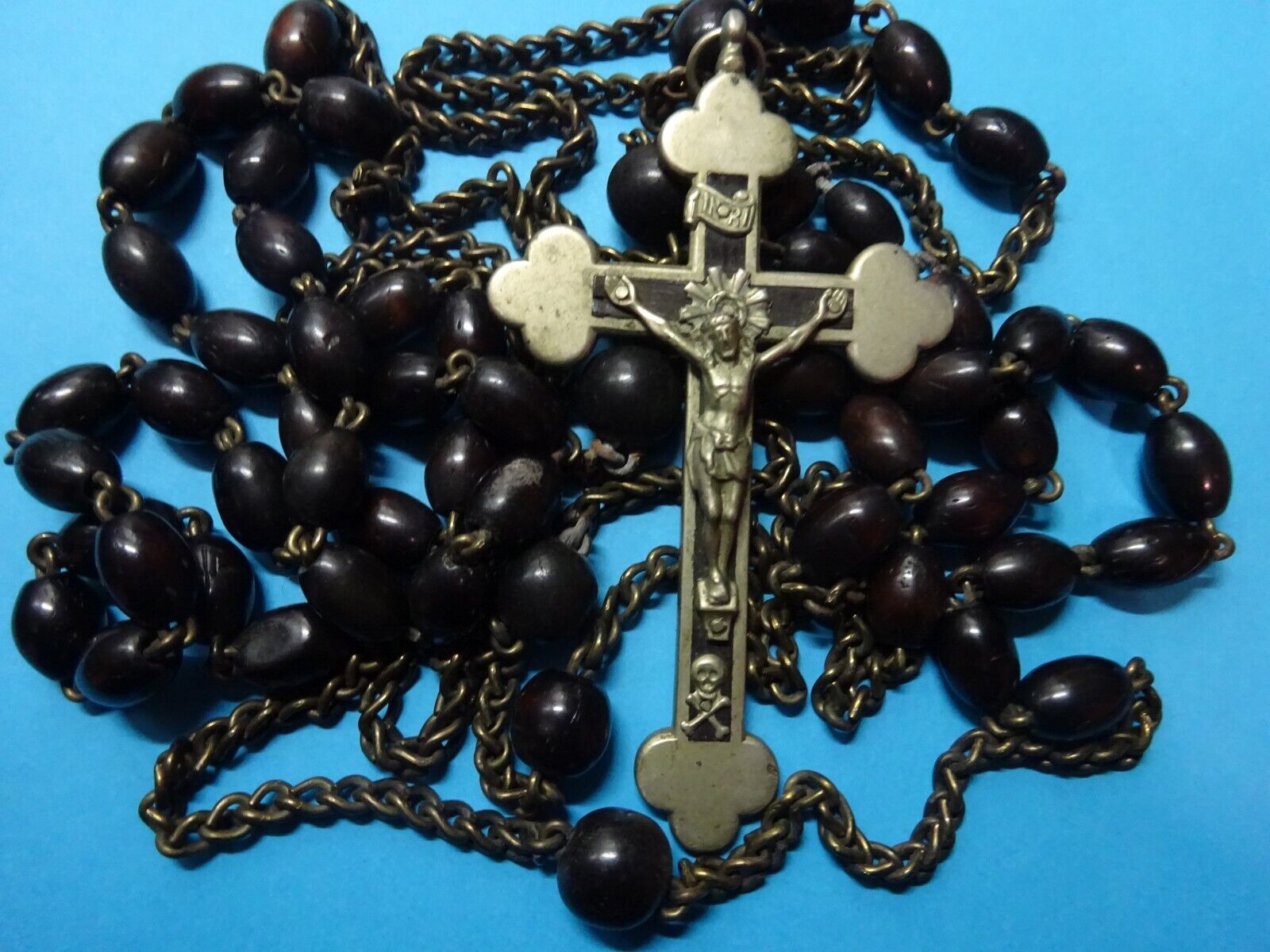 antique FRENCH PRIEST rosary   HABIT rosary   monastery FRANCE 1850-1880