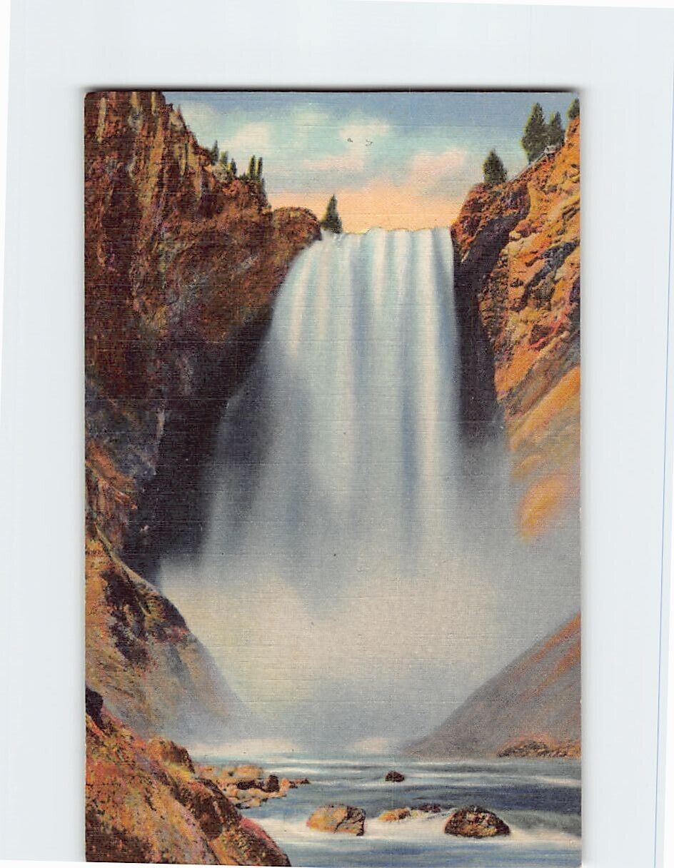 Postcard Great Falls of the Yellowstone National Park USA