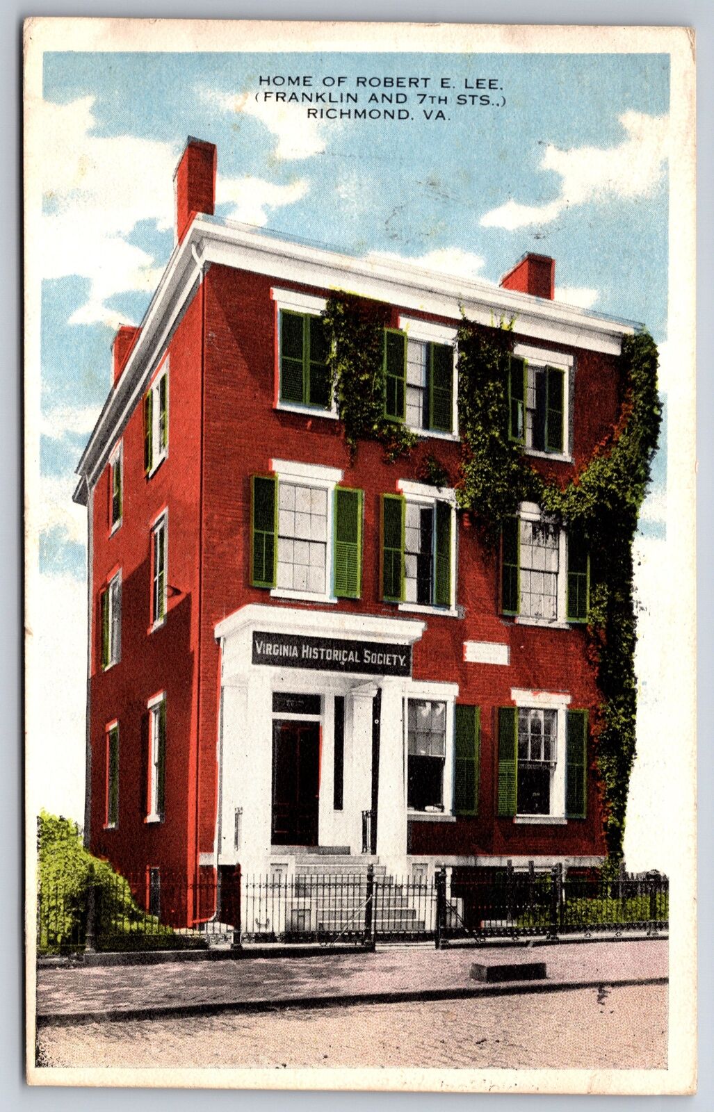 Richmond Virginia~Home of Confederate General Robert E Lee on E Franklin~1920s