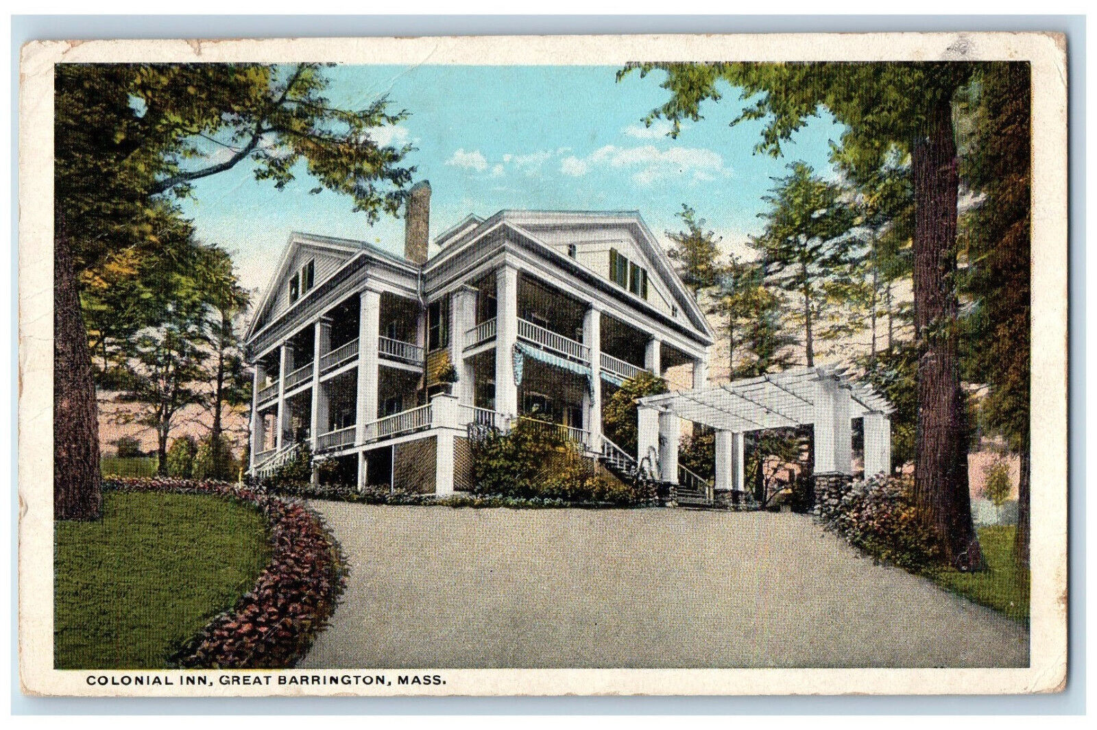 1921 Colonial Inn Great Barrington Massachusetts MA Antique Posted Postcard