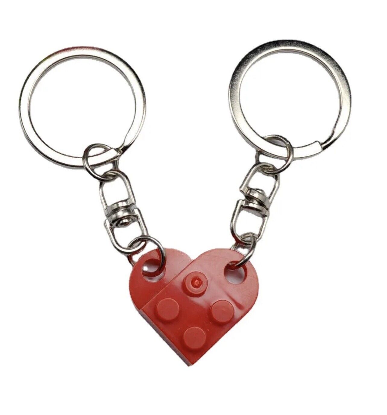 NEW RED Lego Heart Keychain FAST SHIPPING  *USA Based