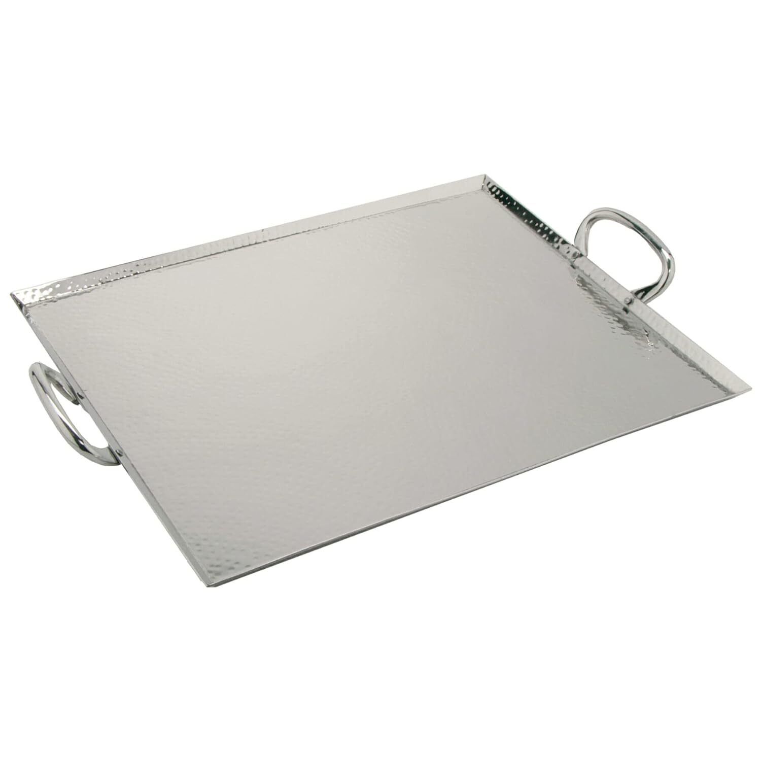 HEAVY-DUTY METAL SERVING/OTTOMAN TRAY WITH HANDLES, 19\