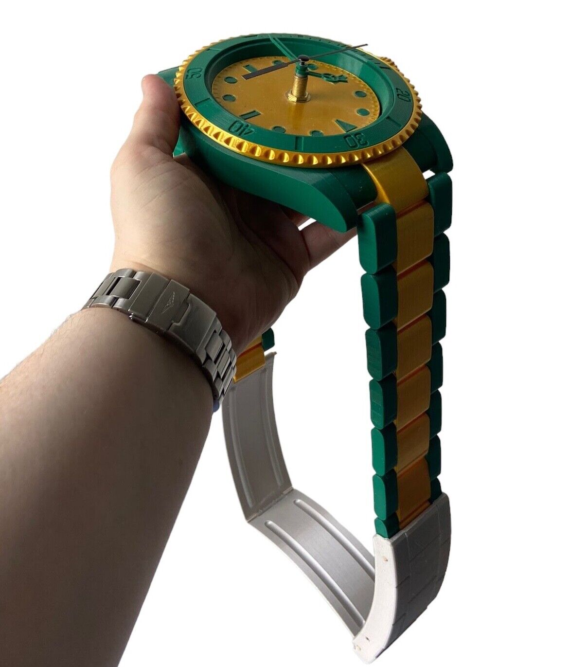 3D Printed Rolex Submariner Watch Clock Oversized Working Display Timep