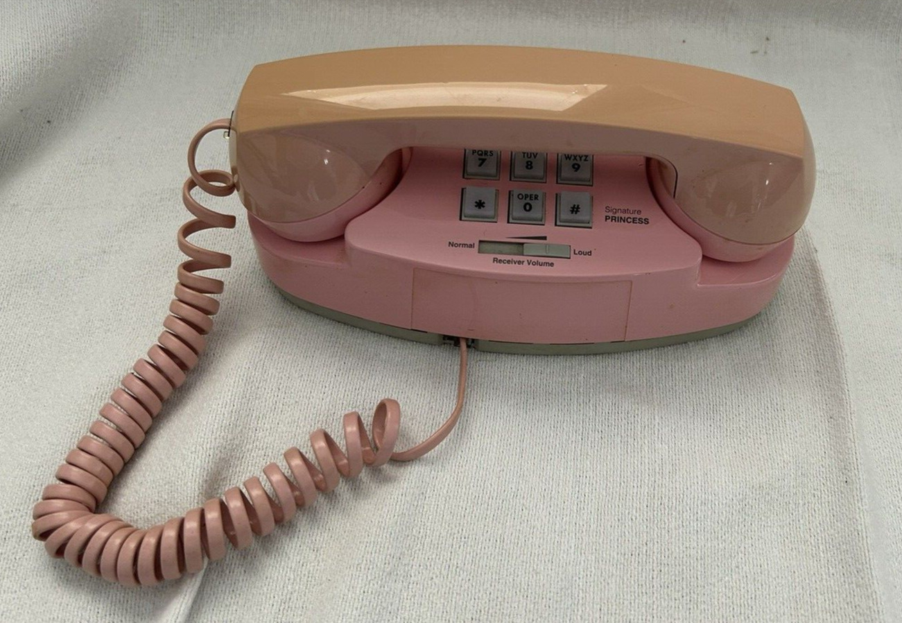 Vintage Pink AT&T Princess TouchTone Desk Telephone 