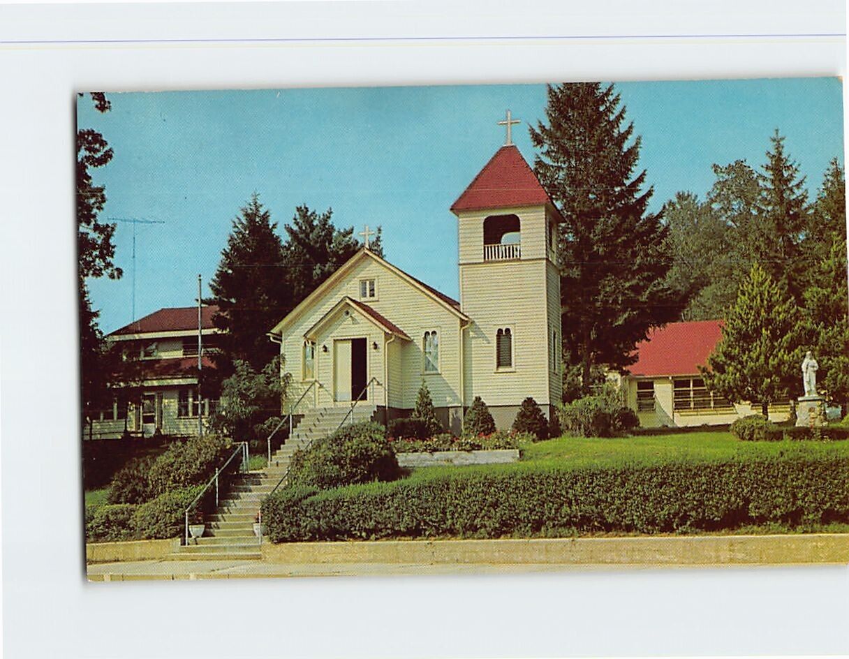 Postcard Saint John the Baptist Church Roman Catholic Wading River Long Island