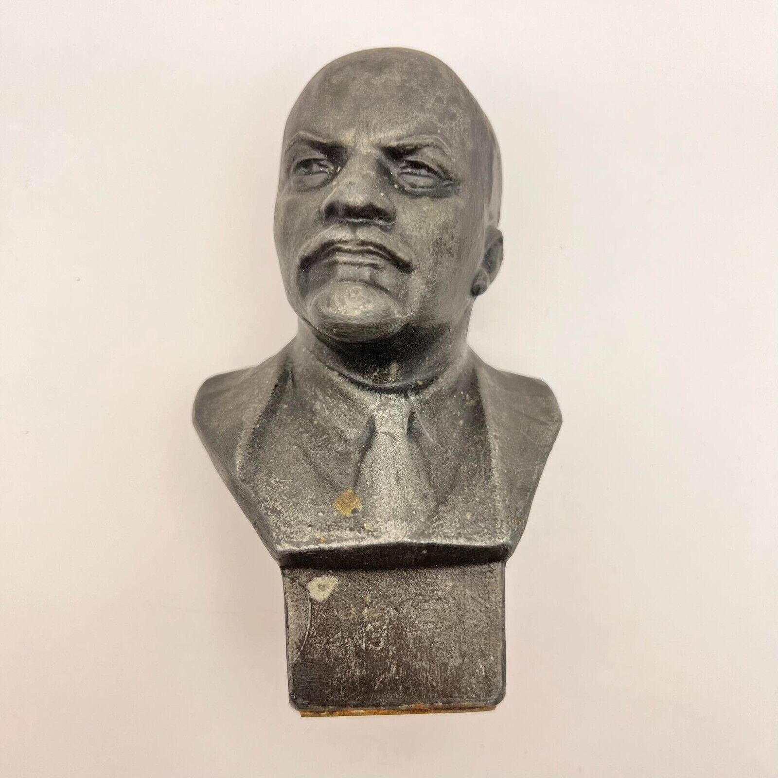 VINTAGE Cast Metal of Vladimir Lenin Soviet Russian Communist Leader USSR Signed