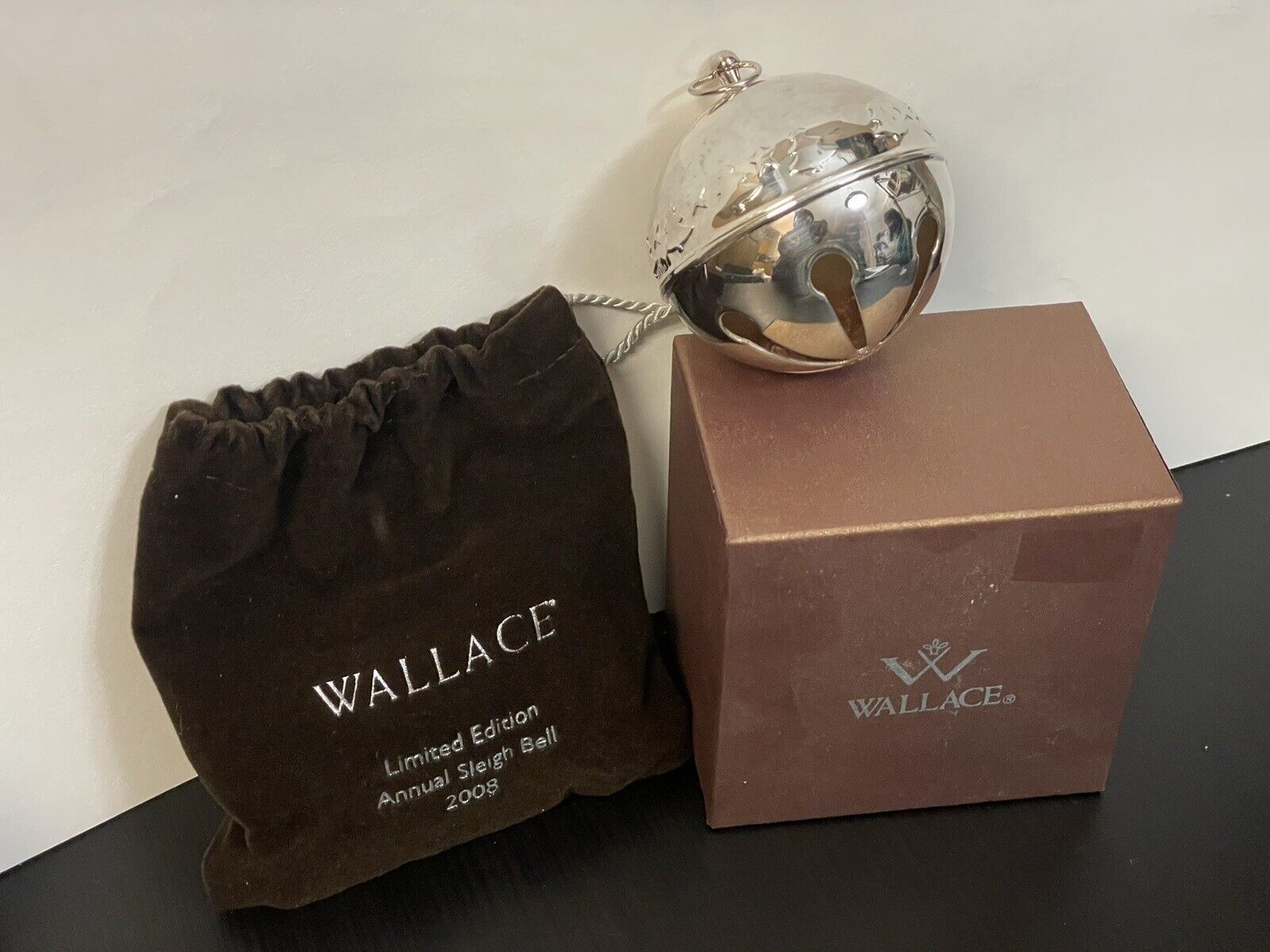 Wallace Silversmiths Limited Edition 2008 Annual Sleigh Christmas Bell