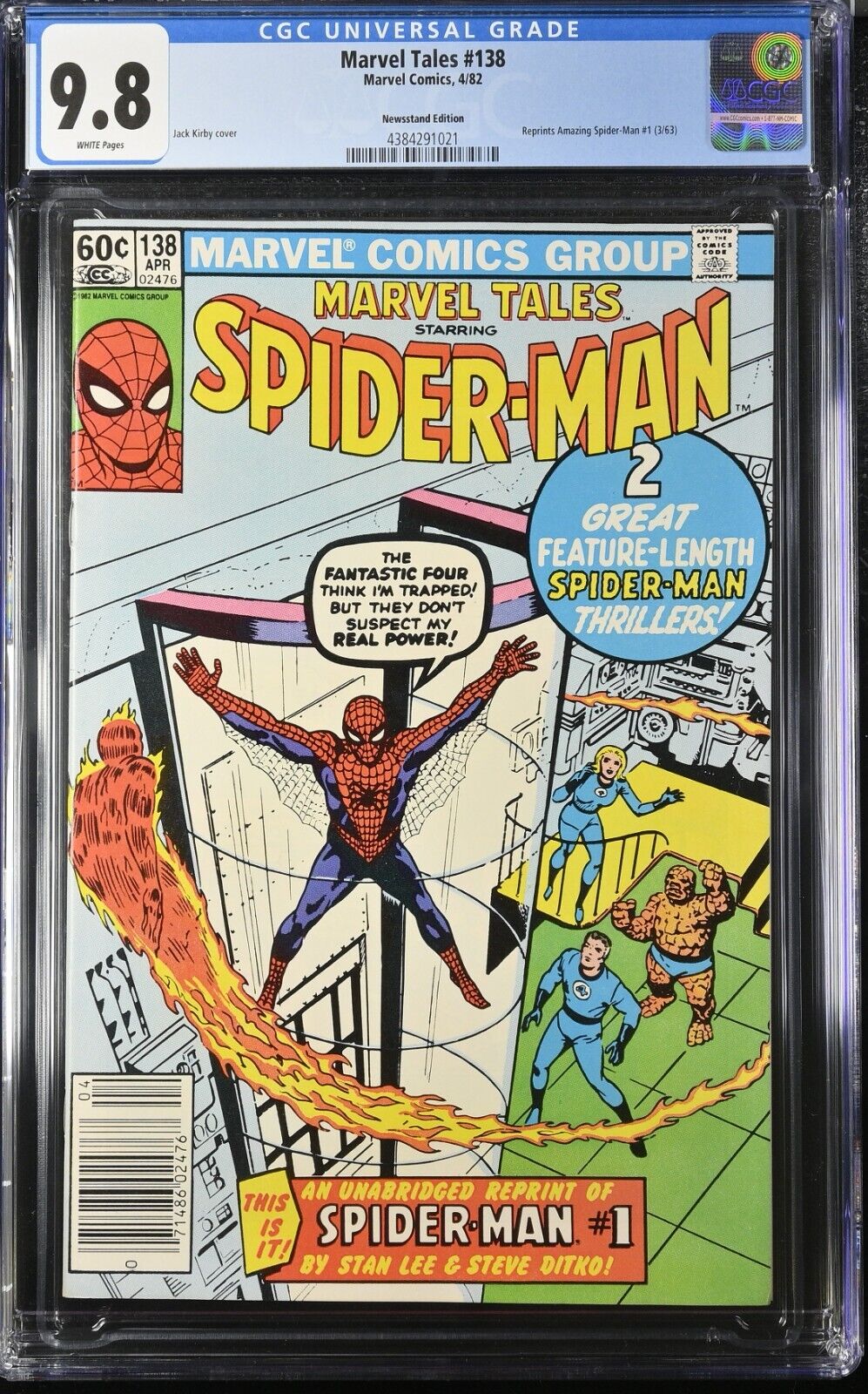 🔥 Marvel Tales #138 CGC 9.8 Newsstand Fantastic Four Amazing Spider-man #1 1982