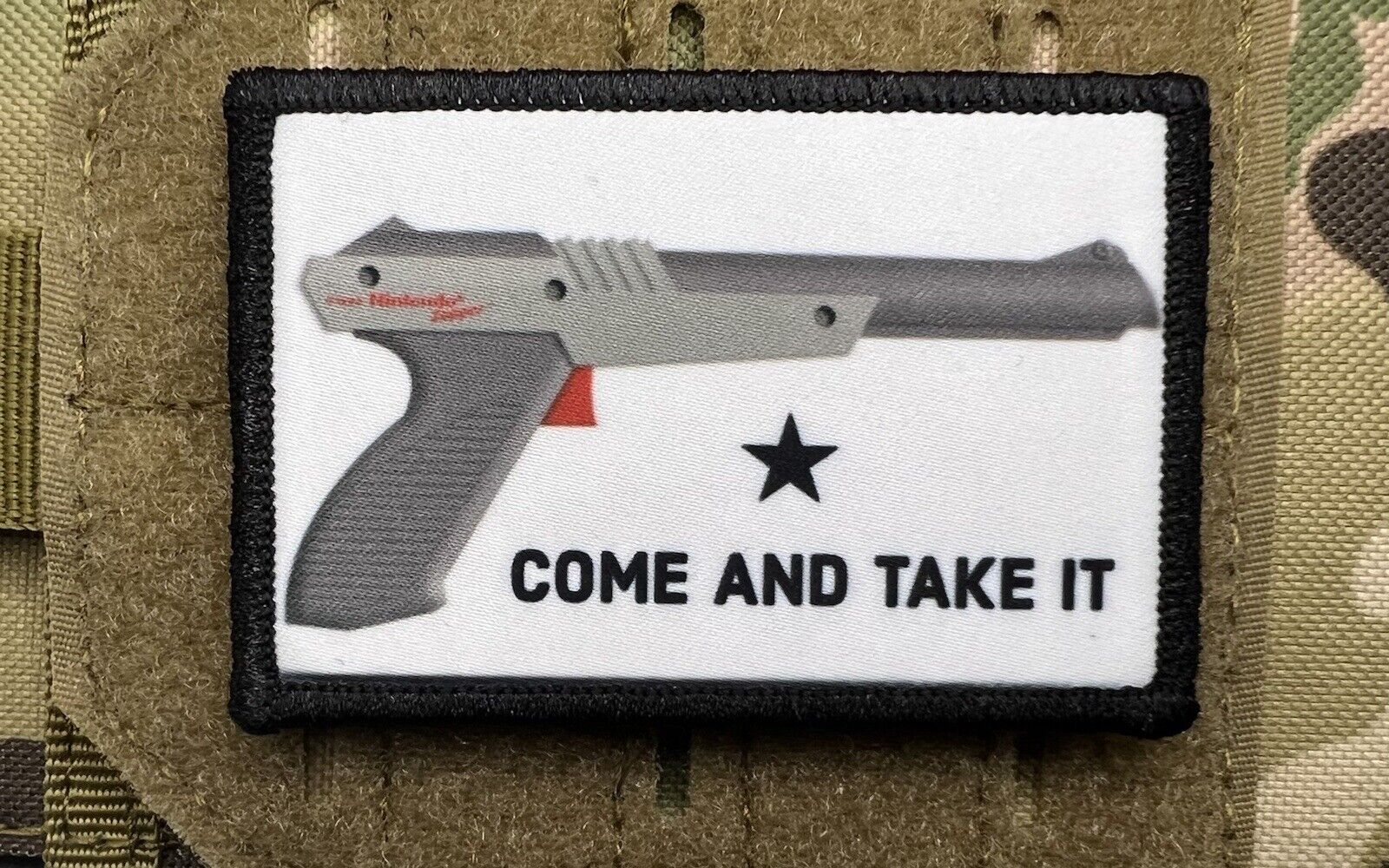 Nintendo Zapper Come And Take It Morale Patch / Military Badge Tactical Hook  99