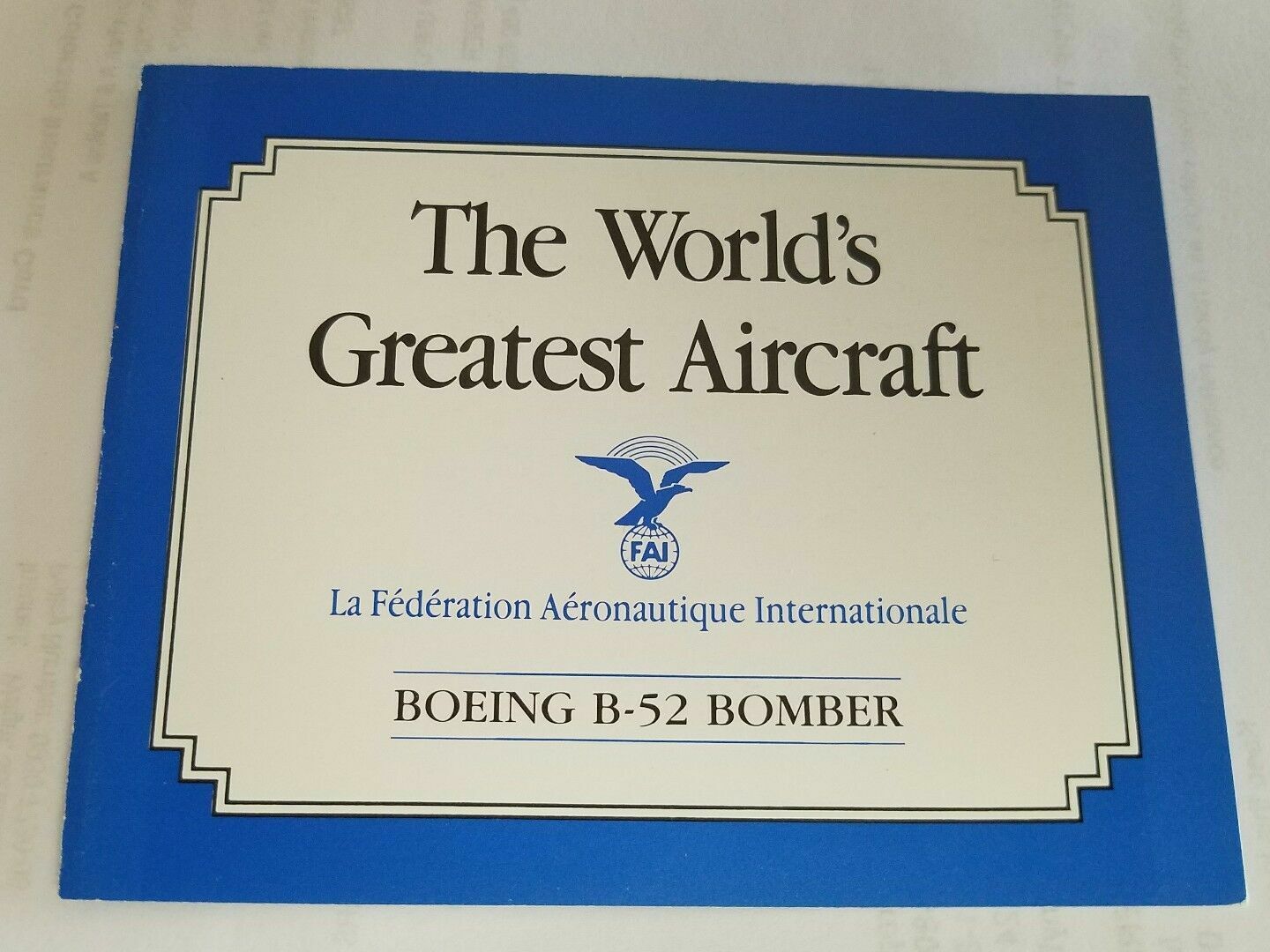 Franklin Mint Boeing B-52 Bomber THE WORLDS GREATEST AIRCRAFT Original COA 