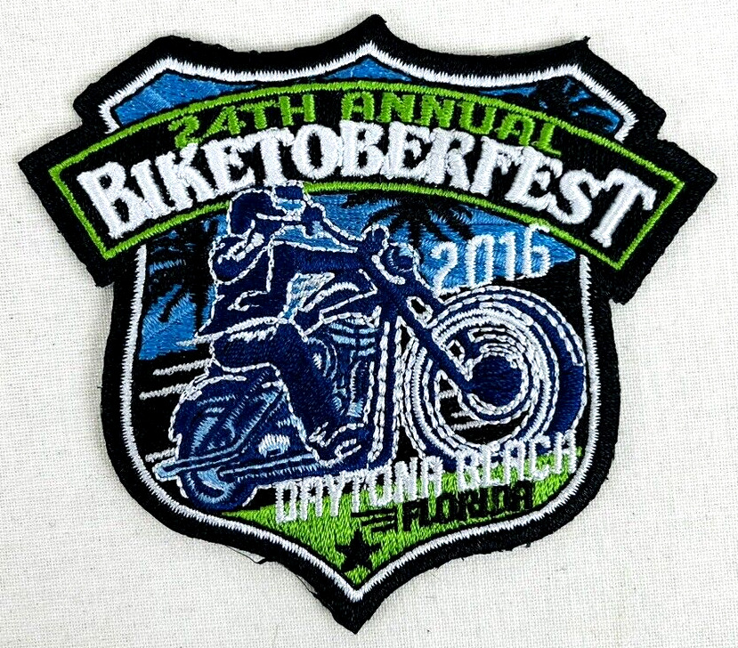 2016 Biketoberfest Daytona 24th Annual Motorcycle Biker Embroidered Logo Patch