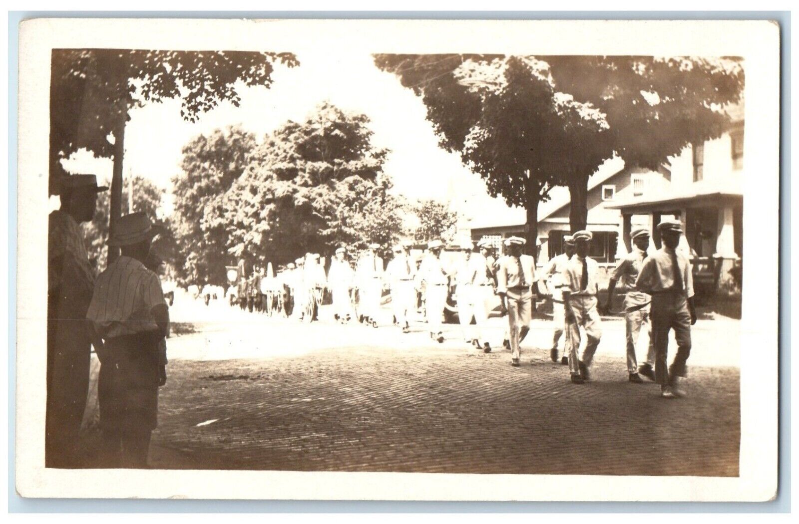 c1910\'s Parade 8TH Avenue Cedar Rapids Iowa IA RPPC Photo Antique Postcard