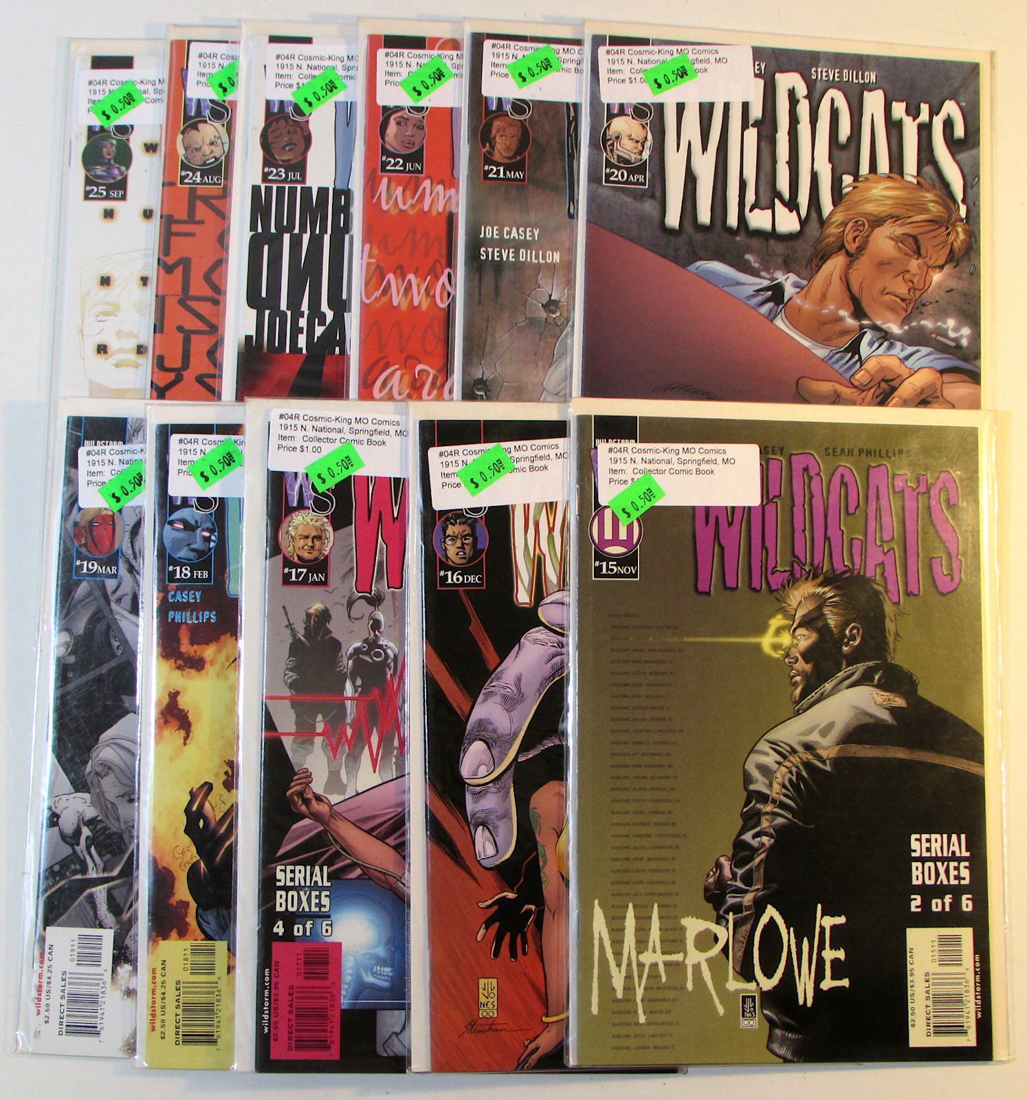 Wildcats Lot of 11 #15,16,17,18,19,20,21,22,23,24,25 WildStorm 2000 Comic Books