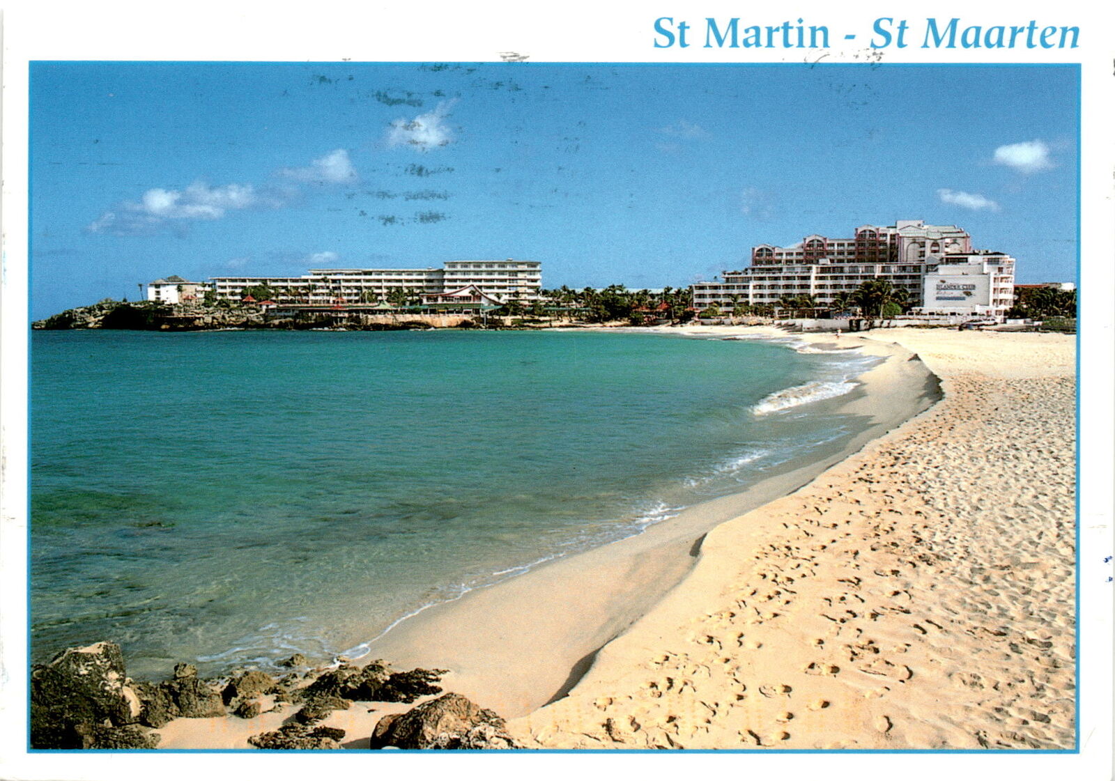 St. Martin/Sint Maarten, Aft Coeur hotel, French side, hot weather,  Postcard