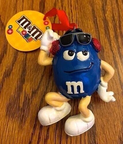 m&m\'s WORLD BLUE m&m\'s Character Christmas Ornament New w/ Tag Retired