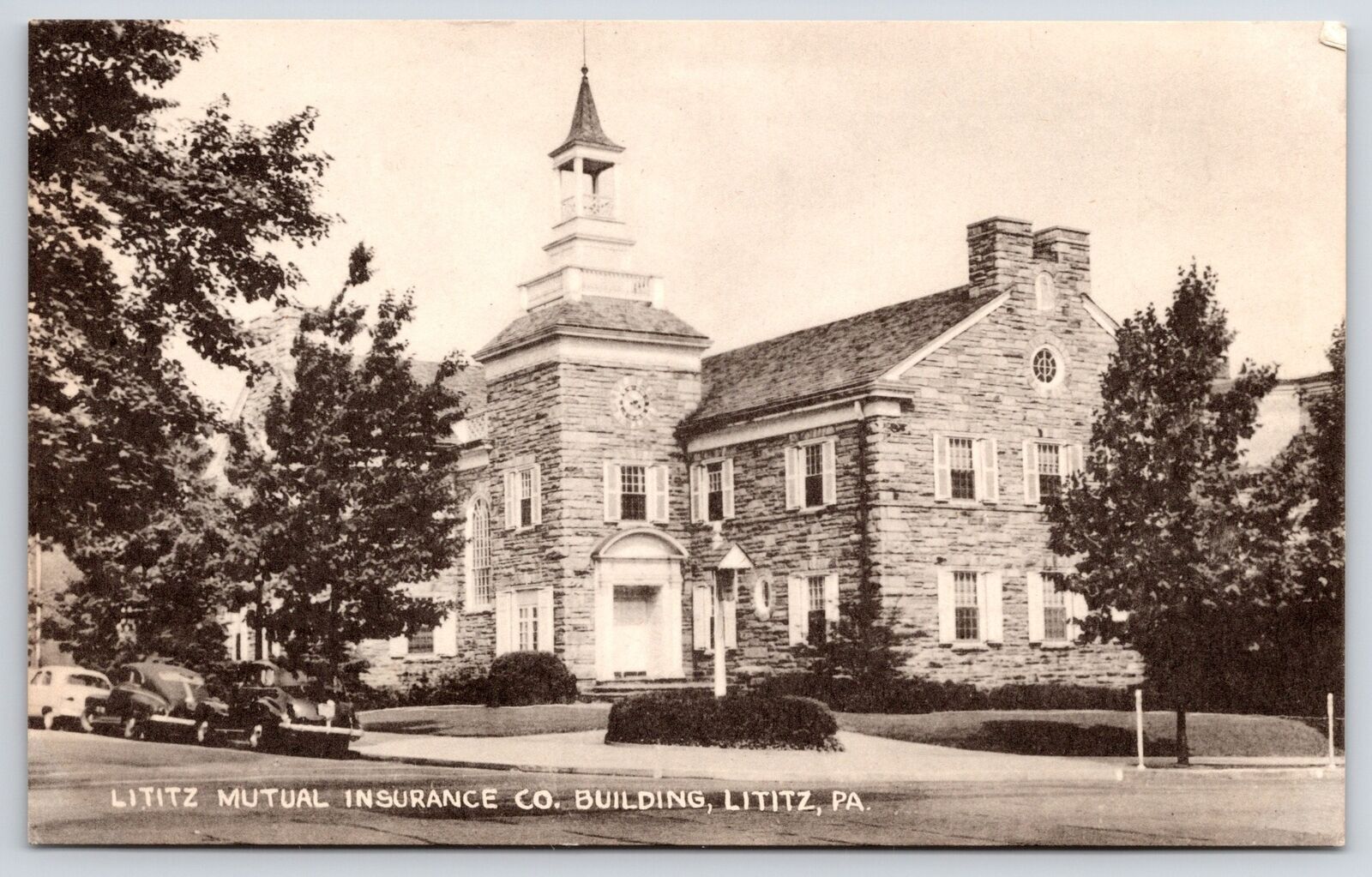 Lititz Mutual Insurance Company Building Pennsylvania RPPC Real Photo Postcard