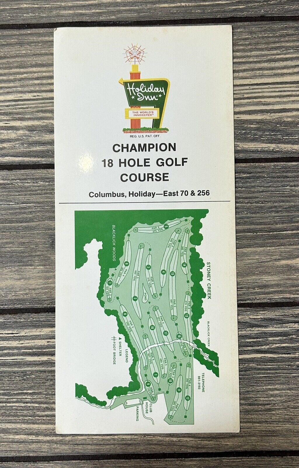 Vintage Holiday Inn Champion 18 Hole Golf Course Advertisement Postcard