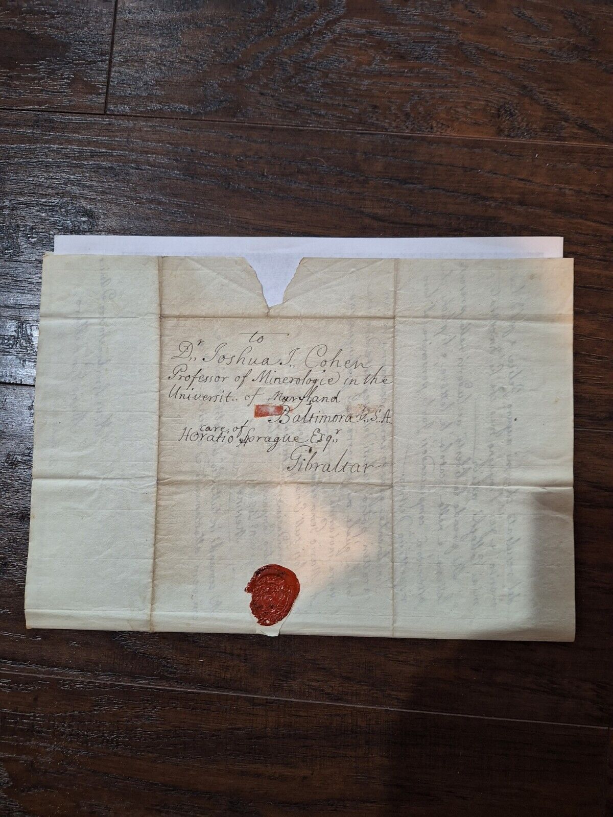 1800s Horatio Sprague Letter