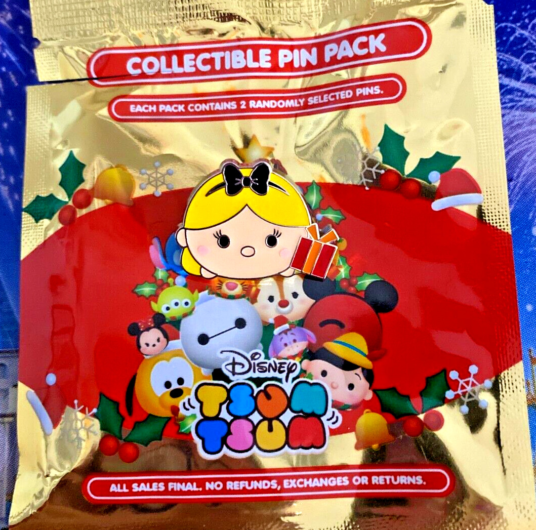 🎁 Alice in Wonderland Holiday Tsum Tsum Christmas Disney Pin HKDL Hong Kong Pin