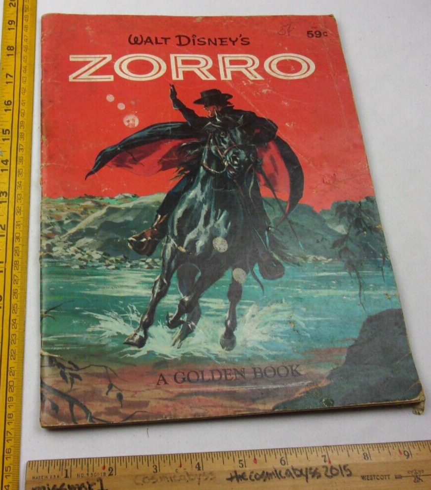 Zorro Walt Disney's Golden oversized sc book 1958 VINTAGE