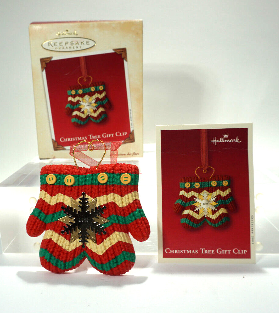 2003 Hallmark Keepsake Ornament Christmas Tree Gift Clip in Orginal Box