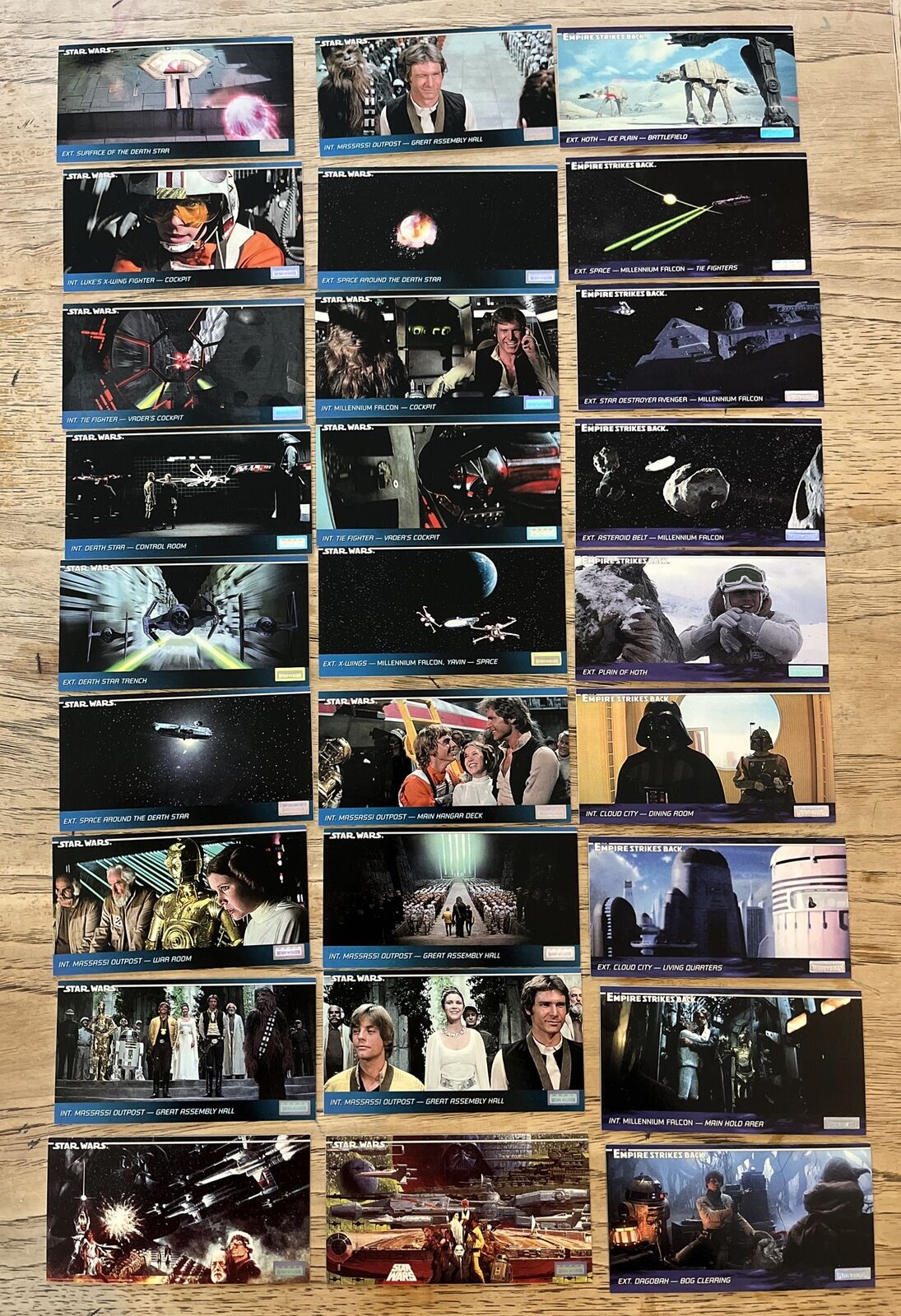 Topps Widevision ￼ Star Wars Empire Strikes Back Trading Card Lot 90’s