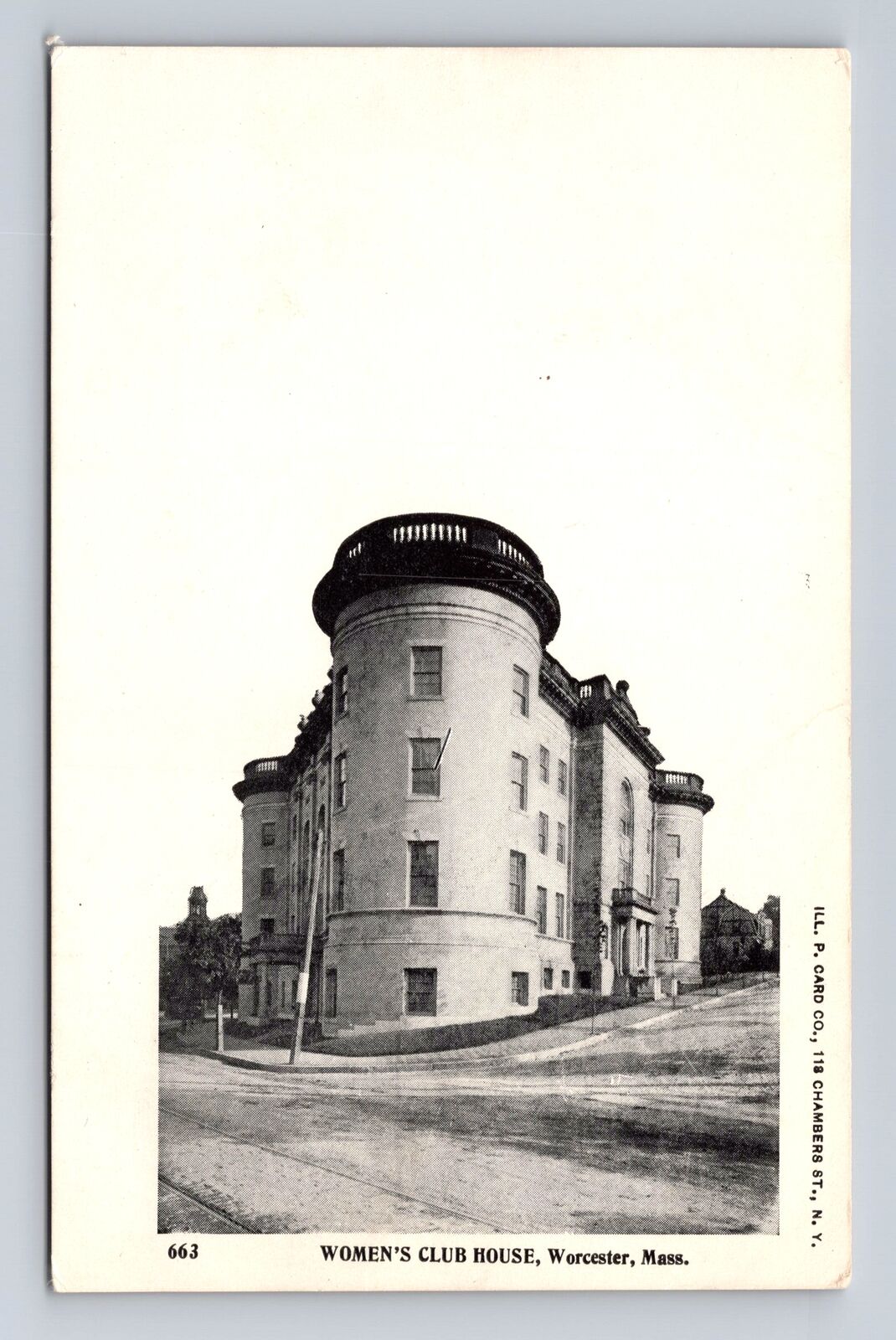 Worcester MA-Massachusetts, Women\'s Club House, Antique Vintage Postcard