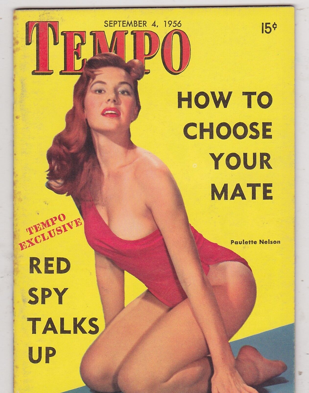 (UNREAD) Cheesecake pinup digest magazine #700 - SEPT 4 1956 - TEMPO